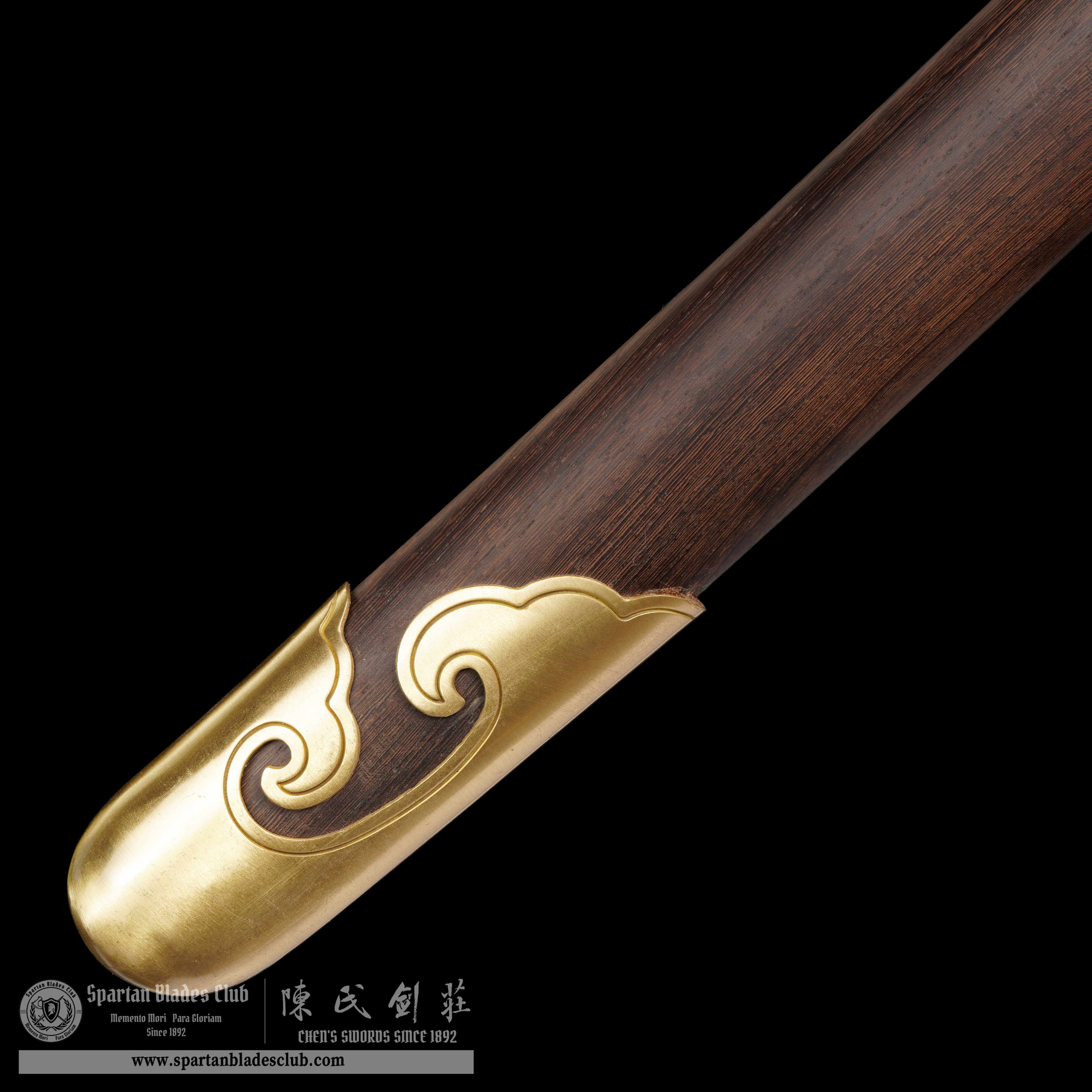 GU08 | XiangYun Tai Chi Dao | Damascus Steel | golden | Battle-Ready | Full-tang | Spartan Blades Club | CHEN'S SWORDS 1892 - Spartan Blades Club - 陳氏劍莊1892