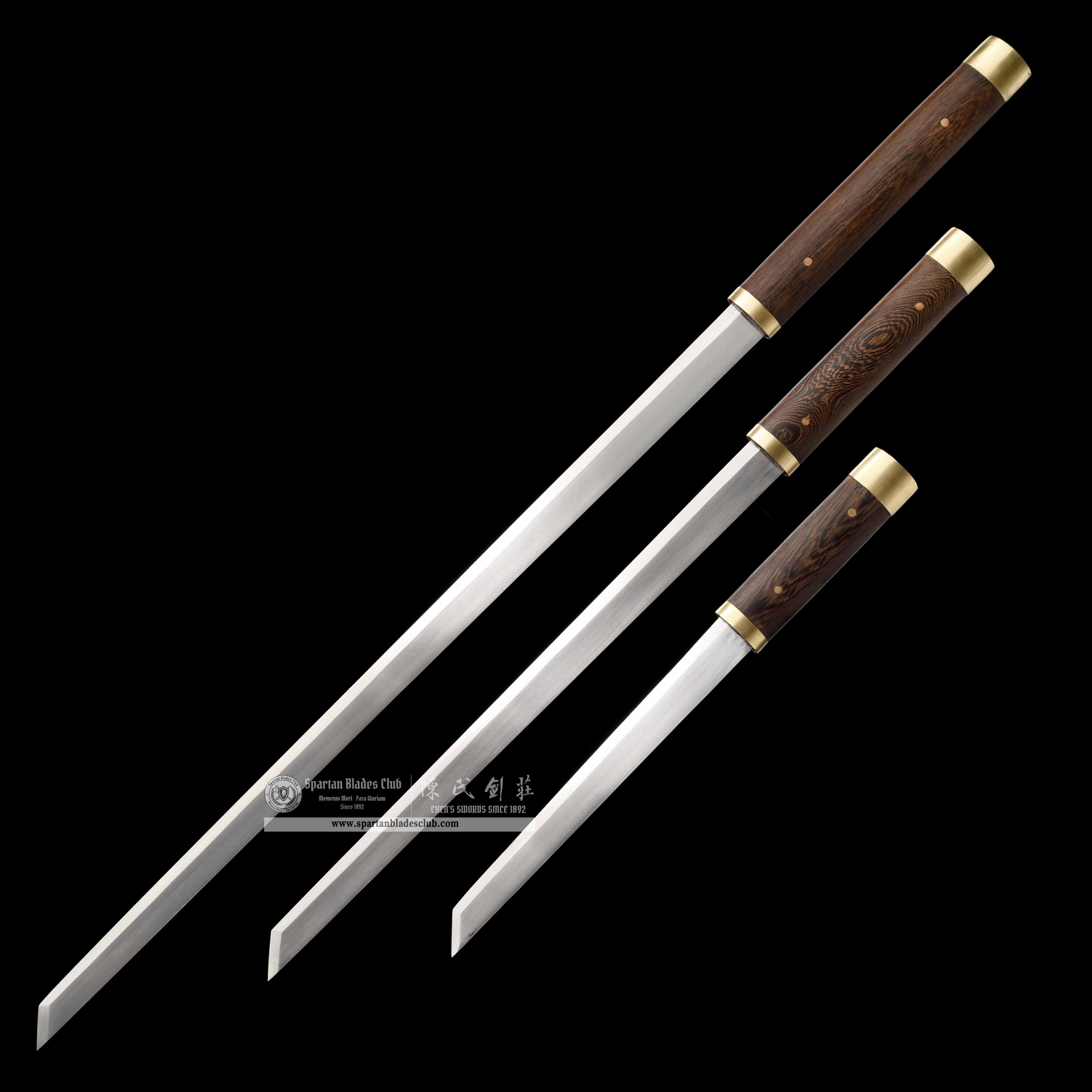 GU06 | YuanMu Blade | Tang Dao | Daisho set | spring steel | brown | Wenge wood | Battle-Ready | Full-tang | Spartan Blades Club | CHEN'S SWORDS 1892 - Spartan Blades Club - 陳氏劍莊1892