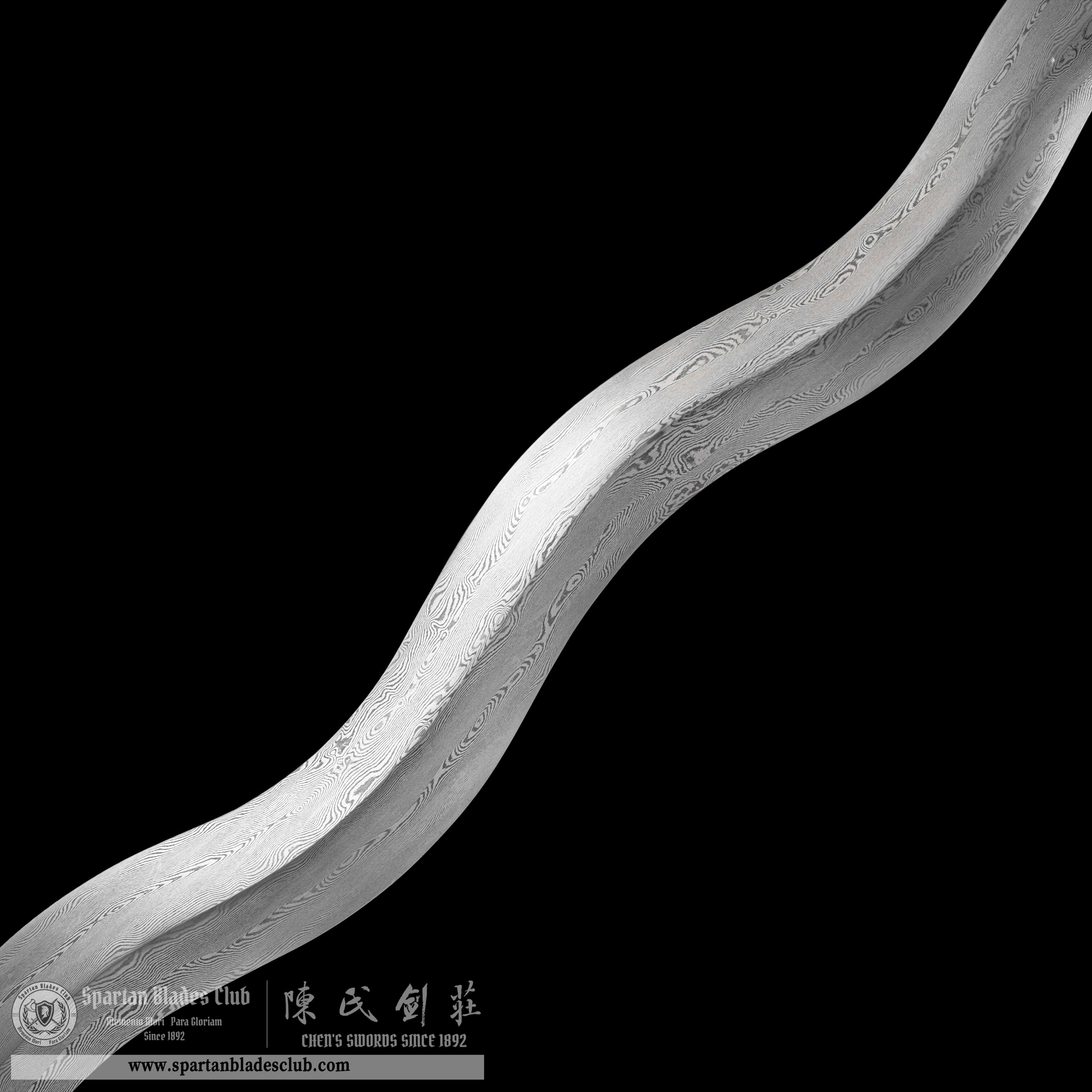 JYG04 | Zhangba She Mao | Chinese weapons | Damascus Steel | Loong(Chinese Dragon)  | Snake | Red | Battle-Ready | Full-tang | Spartan Blades Club | CHEN'S SWORDS 1892 - Spartan Blades Club - 陳氏劍莊1892