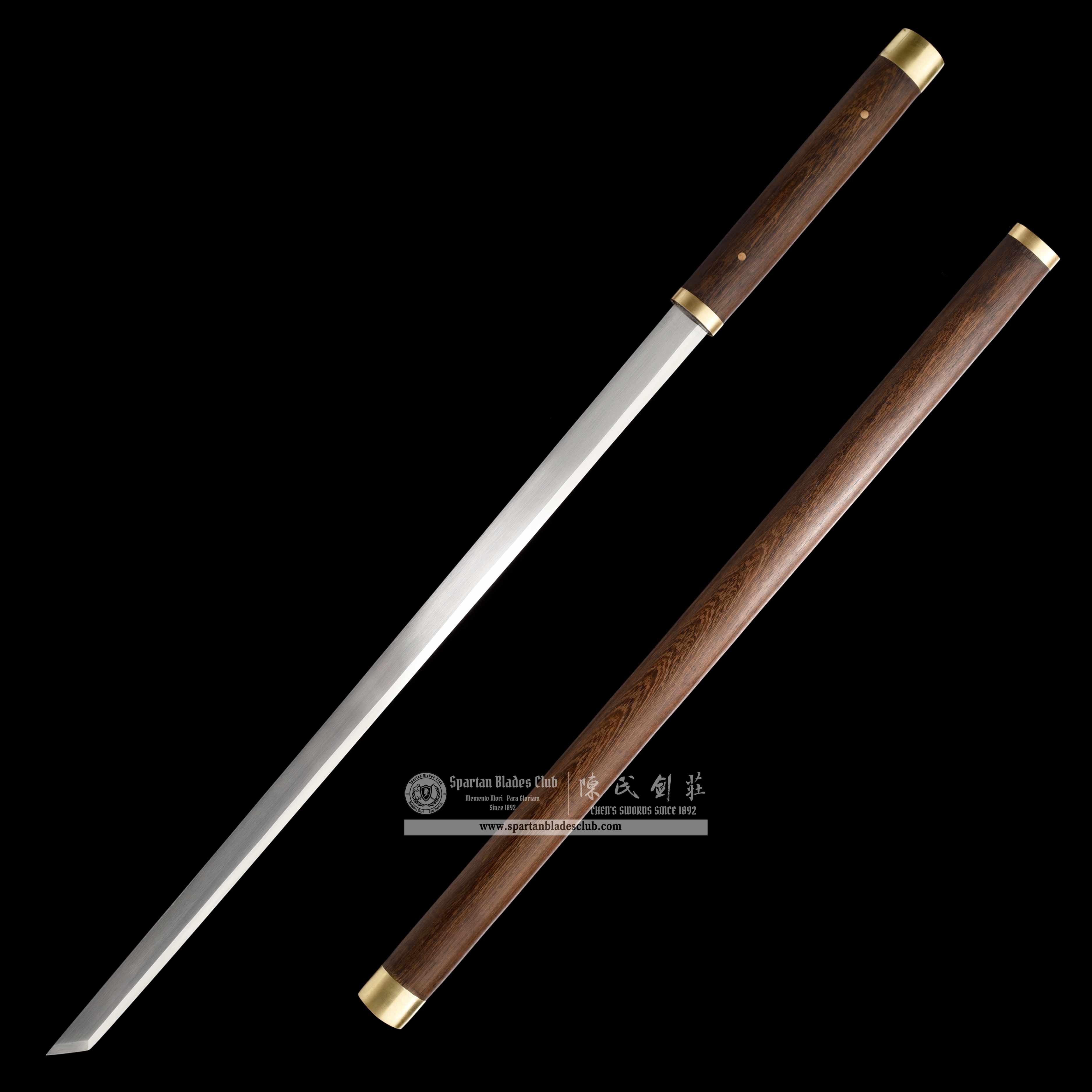 GU06 | YuanMu Blade | Tang Dao | Daisho set | spring steel | brown | Wenge wood | Battle-Ready | Full-tang | Spartan Blades Club | CHEN'S SWORDS 1892 - Spartan Blades Club - 陳氏劍莊1892