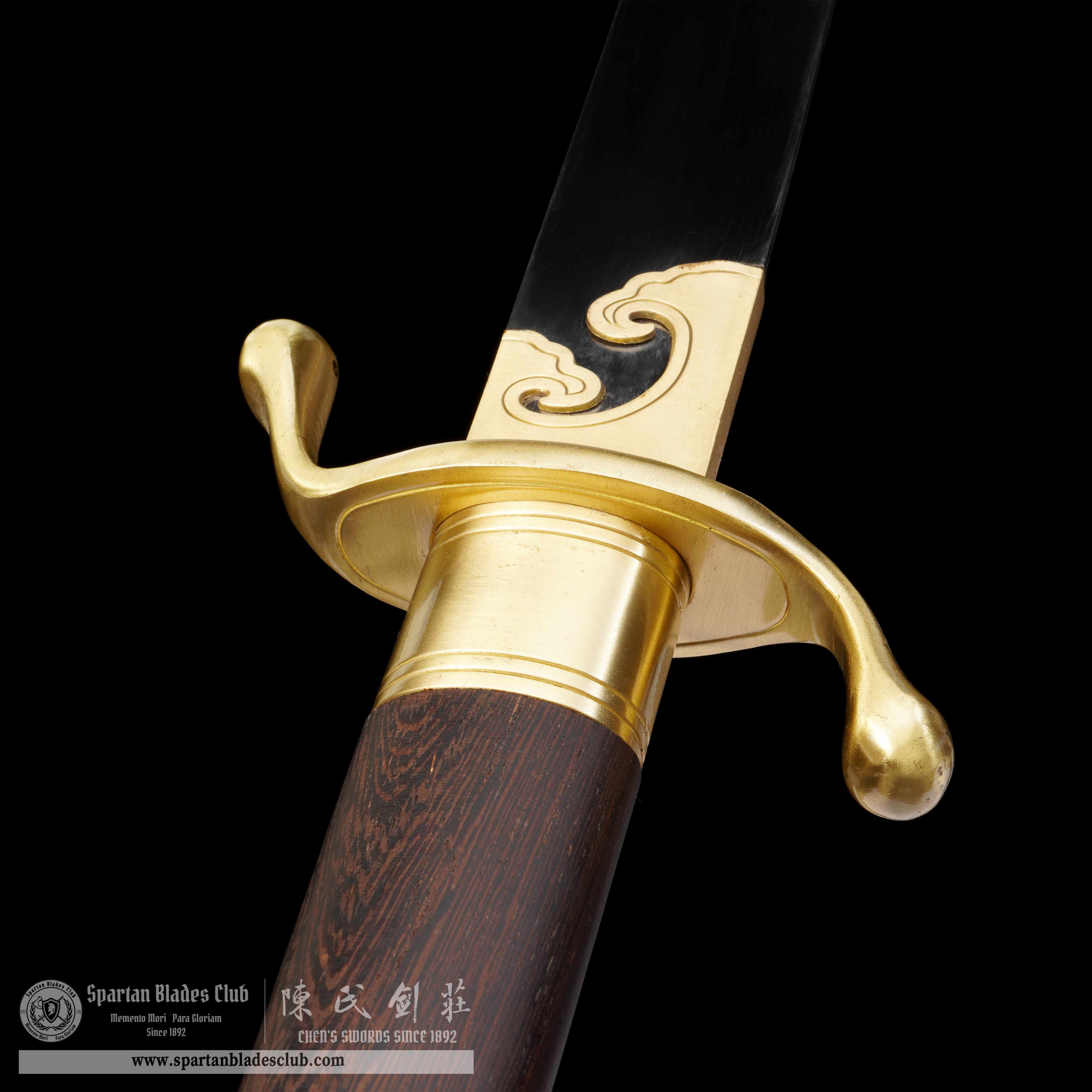 GU08 | XiangYun Tai Chi Dao | Damascus Steel | golden | Battle-Ready | Full-tang | Spartan Blades Club | CHEN'S SWORDS 1892 - Spartan Blades Club - 陳氏劍莊1892