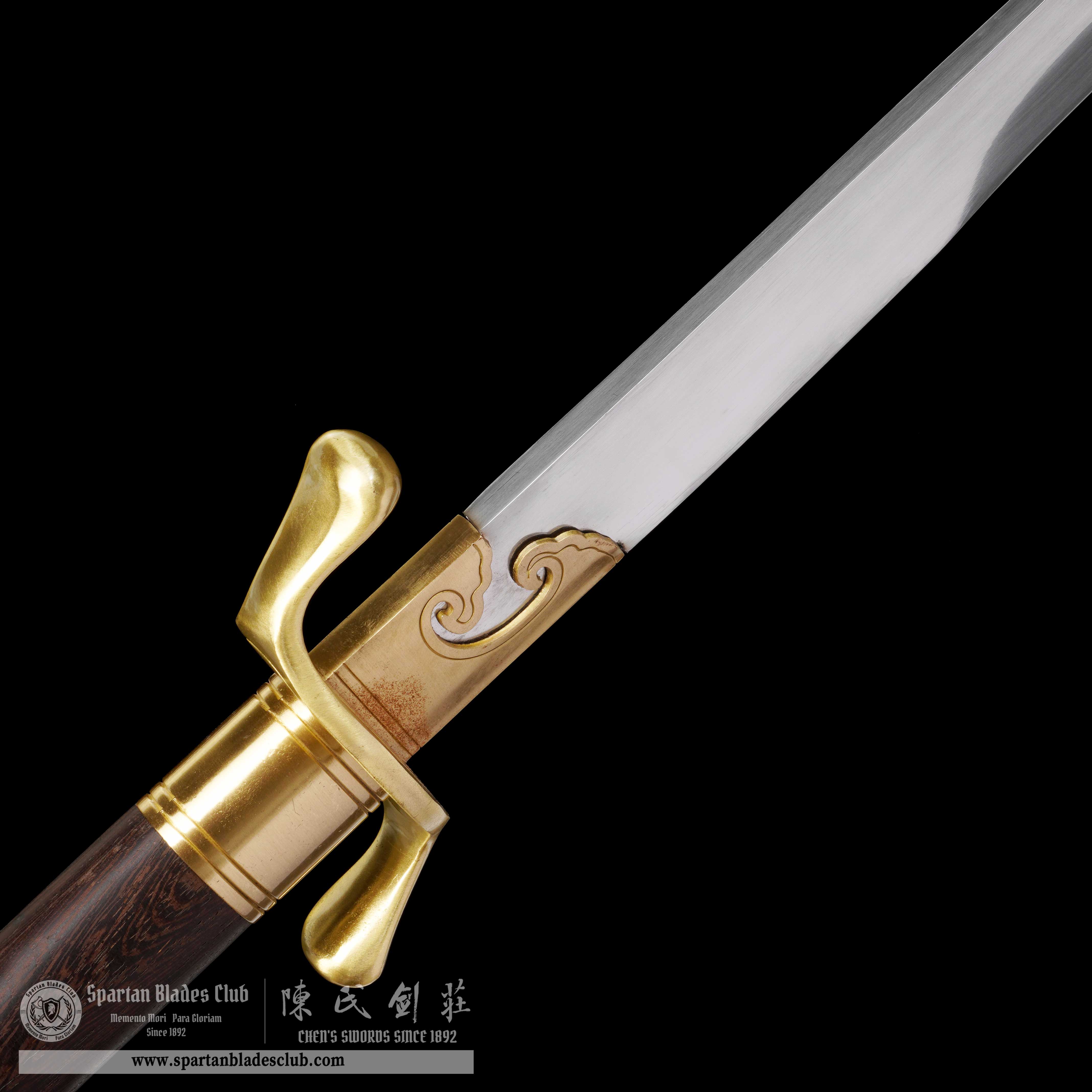 GU08 | XiangYun Tai Chi Dao | Damascus Steel | golden | Battle-Ready | Full-tang | Spartan Blades Club | CHEN'S SWORDS 1892 - Spartan Blades Club - 陳氏劍莊1892