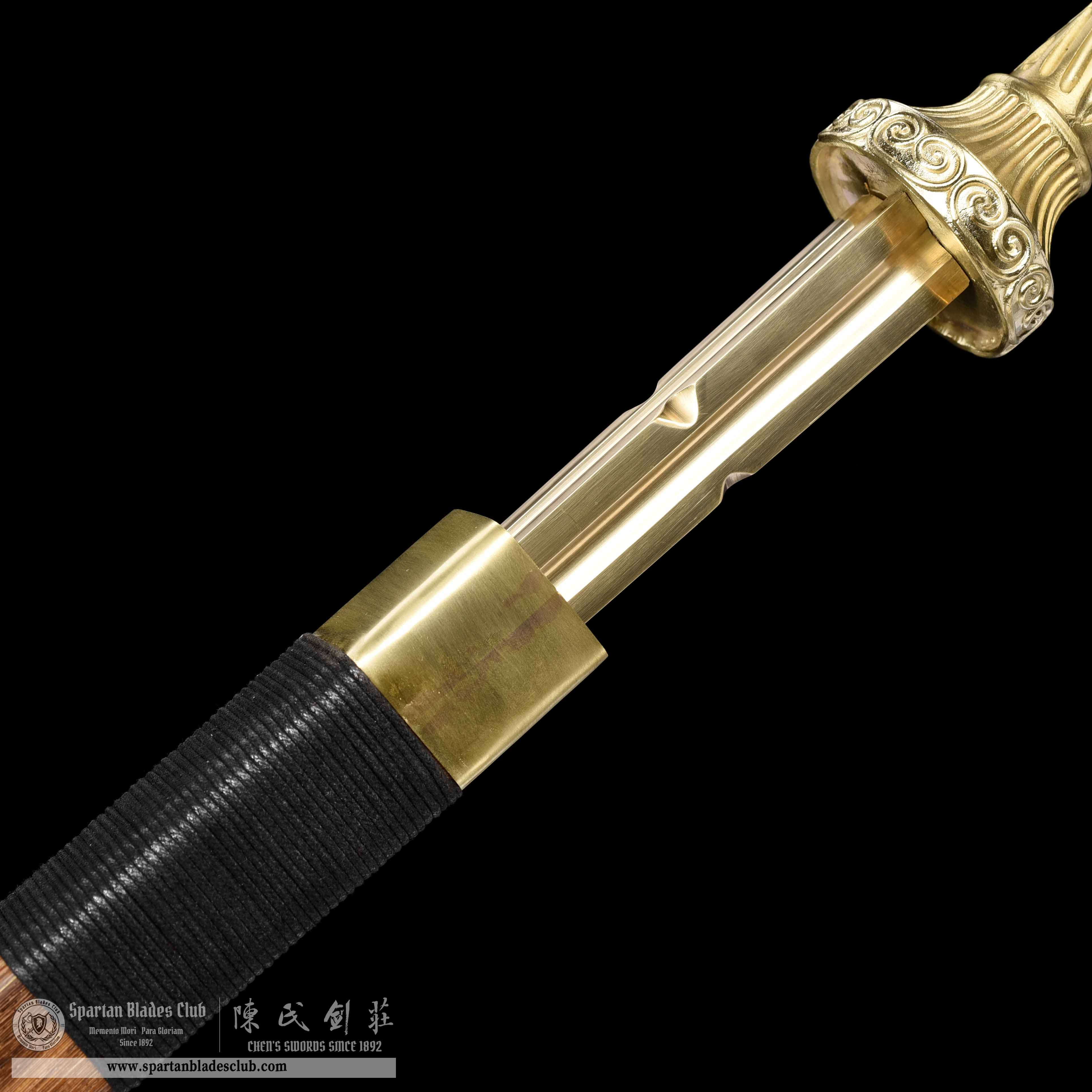 JYG05 | Huangjin Jian | Chinese weapons | Brass | Loong(Chinese Dragon) | Golden | Battle-Ready | Full-tang | Spartan Blades Club | CHEN'S SWORDS 1892 - Spartan Blades Club - 陳氏劍莊1892