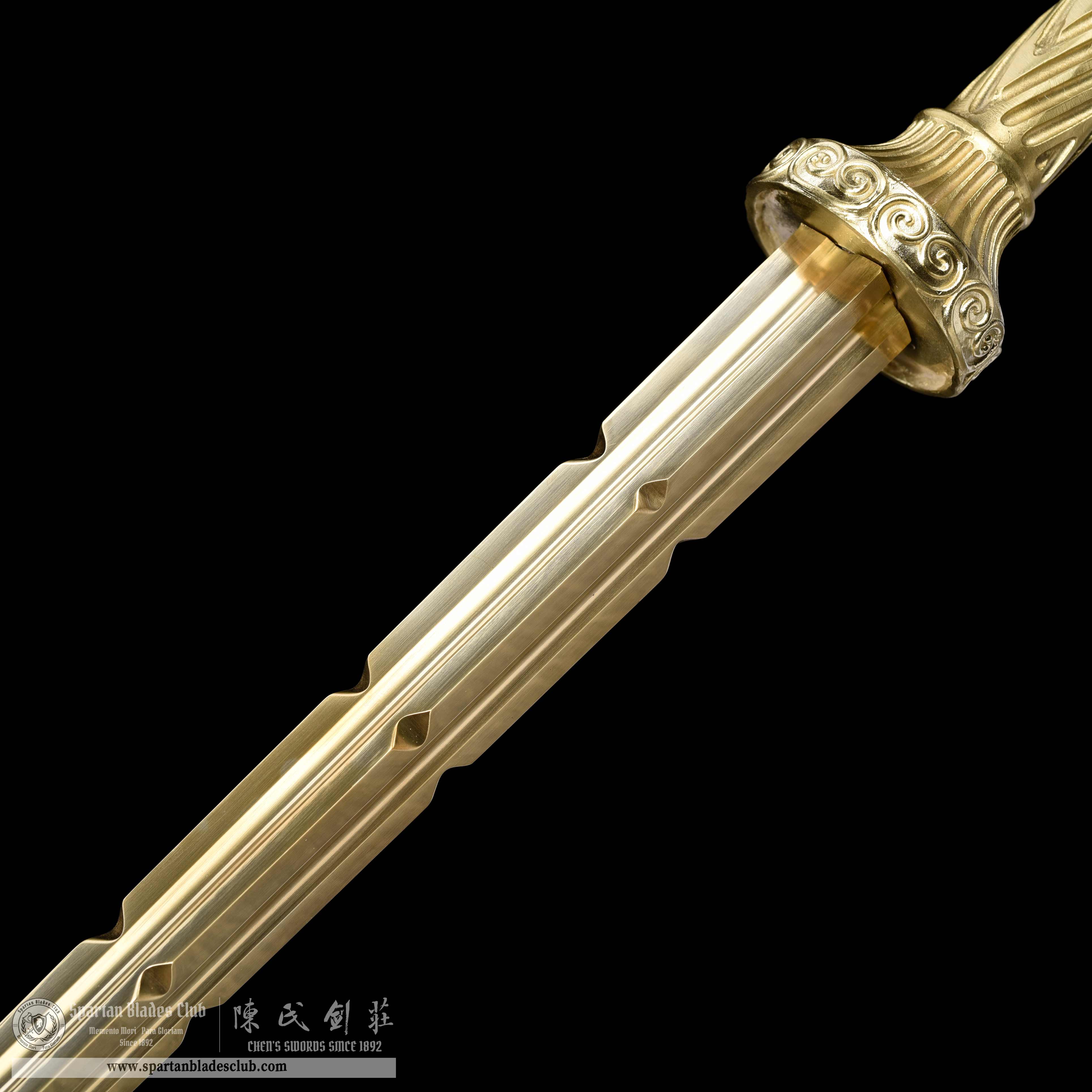 JYG05 | Huangjin Jian | Chinese weapons | Brass | Loong(Chinese Dragon) | Golden | Battle-Ready | Full-tang | Spartan Blades Club | CHEN'S SWORDS 1892 - Spartan Blades Club - 陳氏劍莊1892