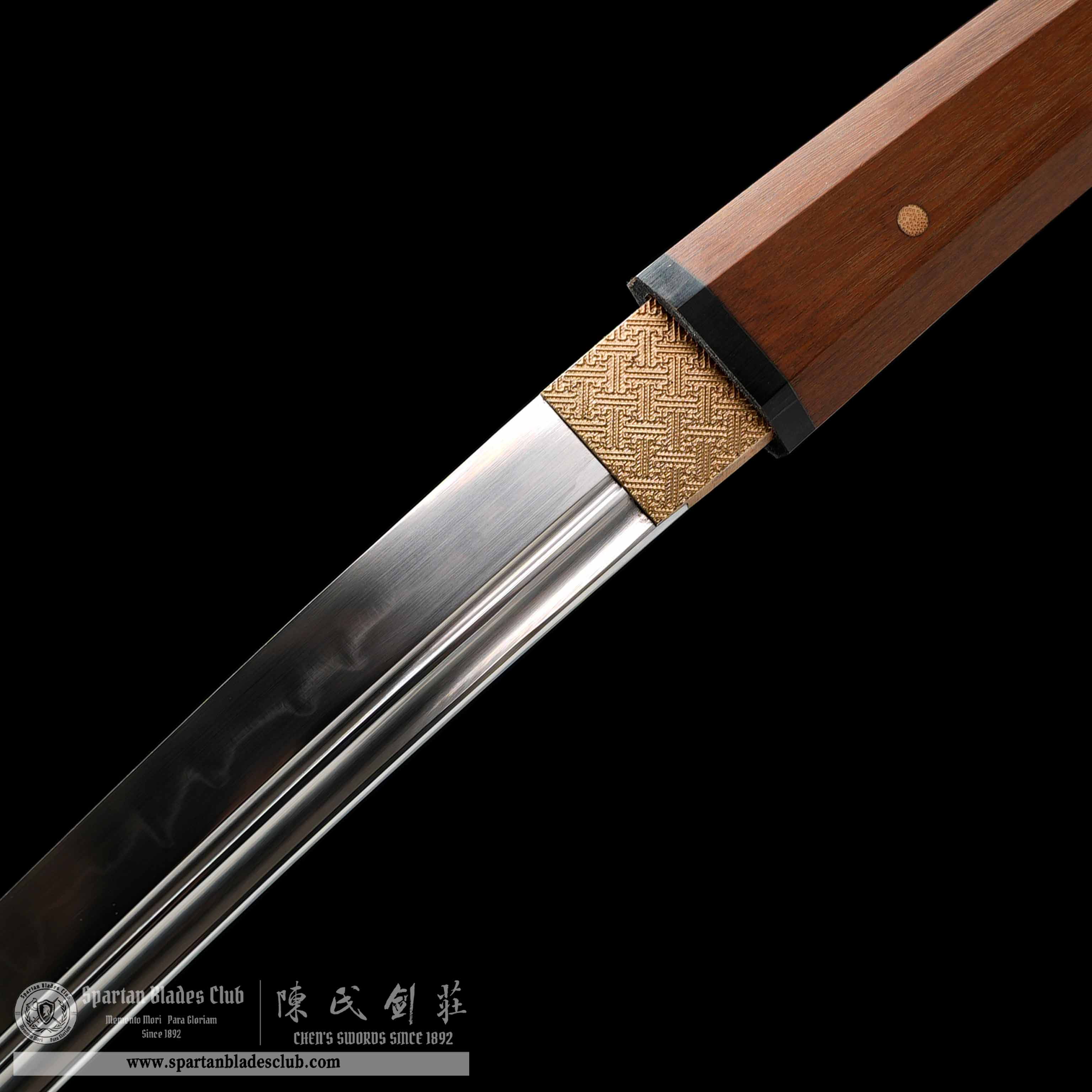 WY01 | SuBa | Daisho Set | Shirasaya | Katana | Wakizashi | Tanto | T10 steel | Clay-tempered | Real Hamon | Brown | Battle-Ready | Full-tang | Spartan Blades Club | CHEN'S SWORDS 1892 - Spartan Blades Club - 陳氏劍莊1892