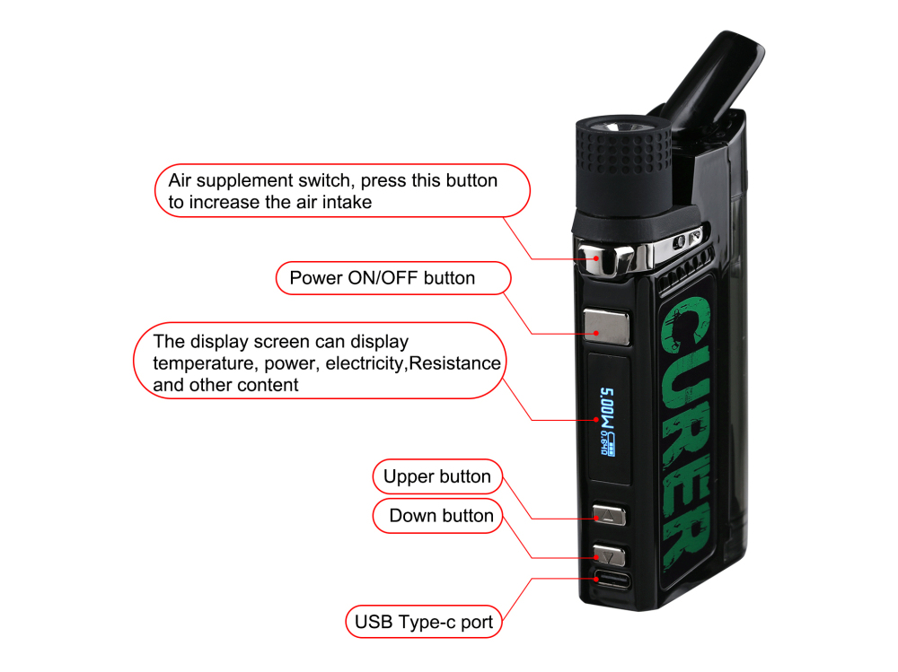 LTQ Vapor Curer Wax/Herb/Oil 3-in-1 Kit - ismokvape--Purchase with Free Shipping!