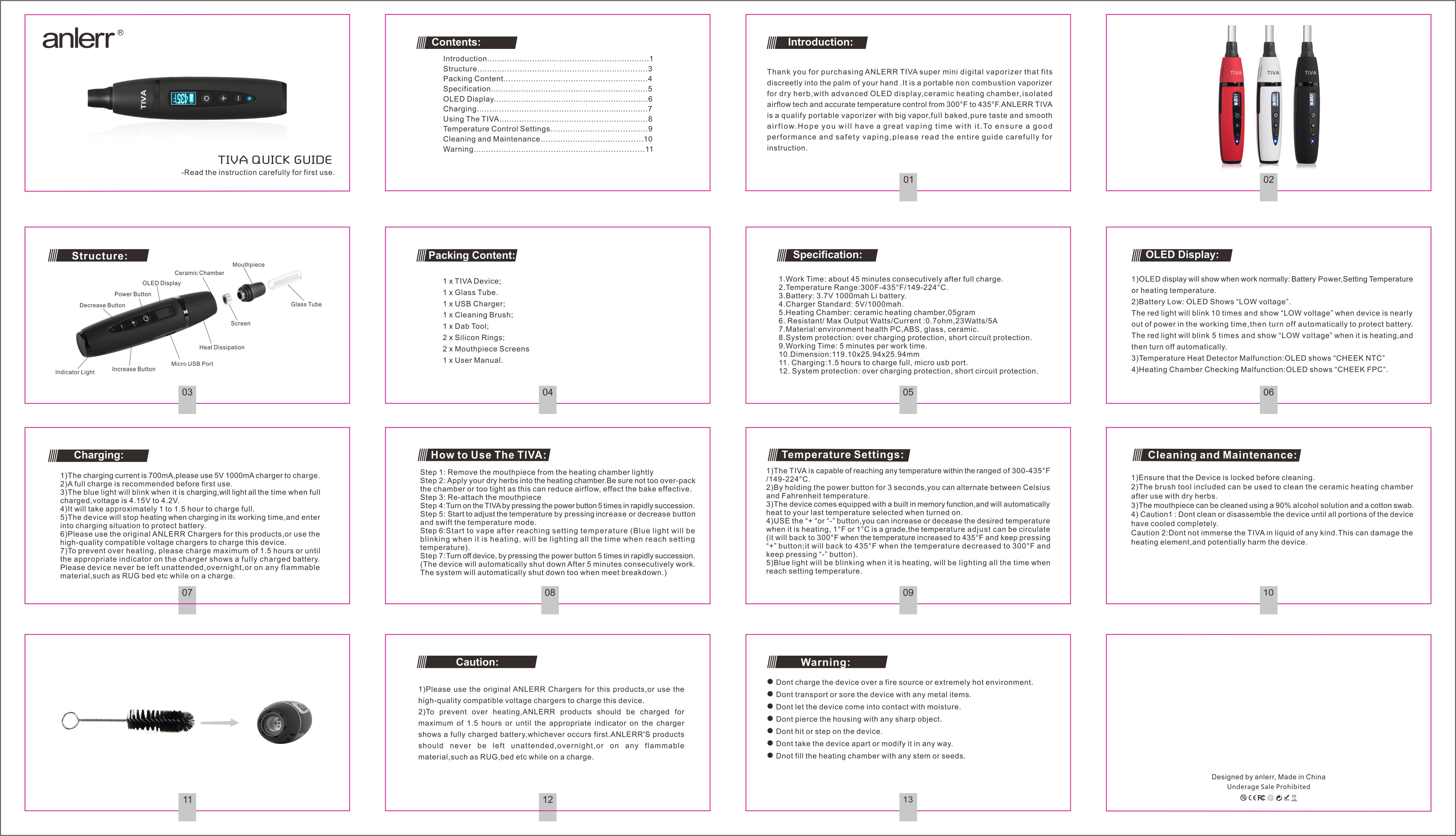 [Wholesale] Anlerr Tiva Dry Herb Vaporizer Kit - ismokvape--Purchase with Free Shipping!