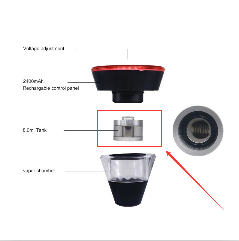 Square E Head Hookah Atomizer(Clearomizer) - ismokvape--Purchase with Free Shipping!