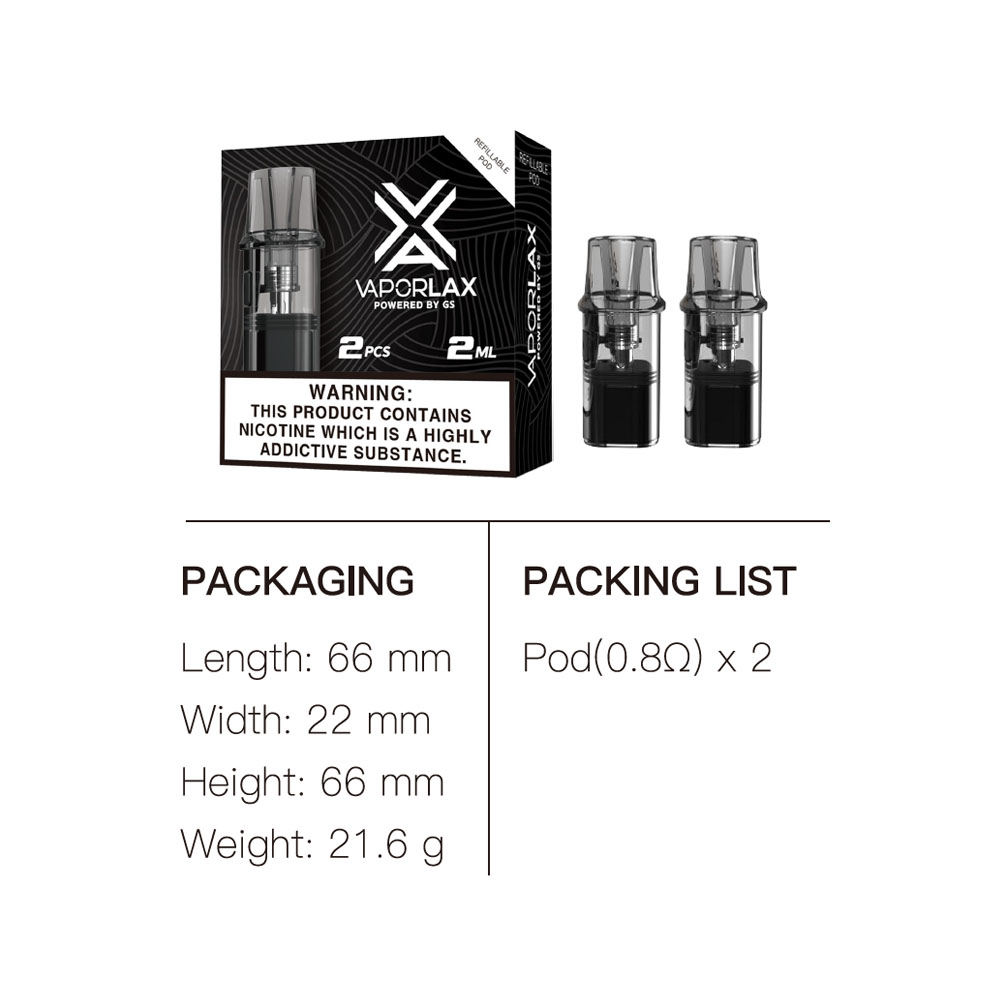 VaporLax Kubic Pod Cartridges - 2pcs - ismokvape--Purchase with Free Shipping!