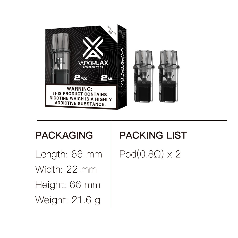 VaporLax Nano Pod Cartridges - 2pcs - ismokvape--Purchase with Free Shipping!
