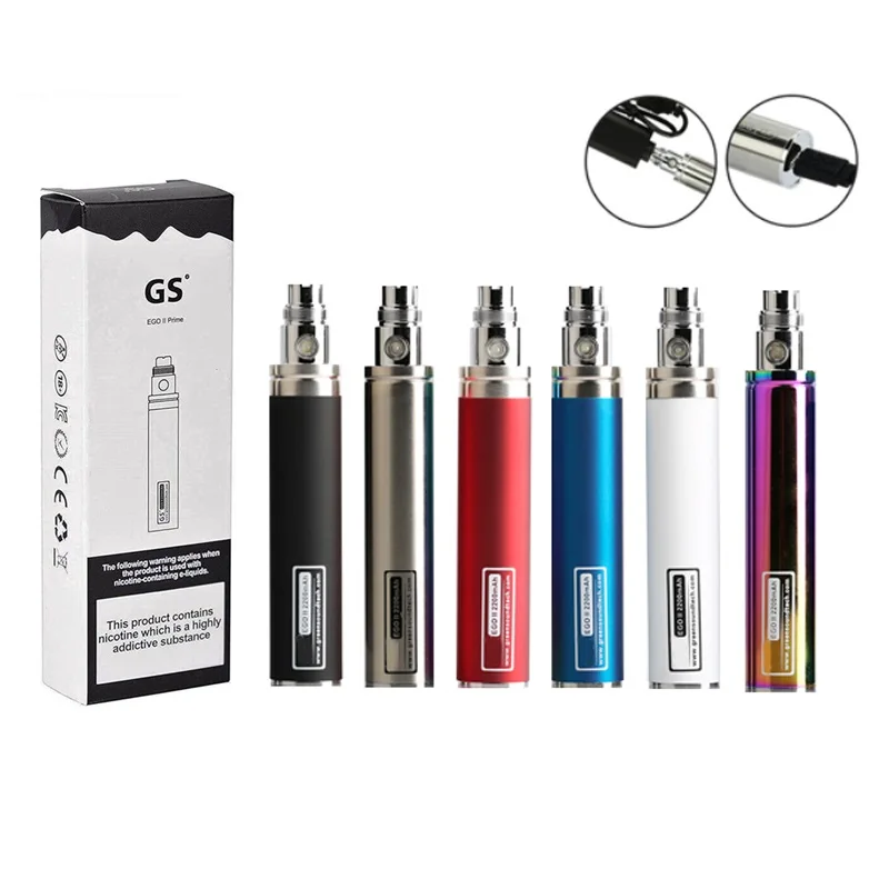 gs ego ii 2200mah e-cigarette vape battery Greensound GS Ego II 2 2200mAh Vape Battery Free Shipping Big 2 2200mah  Capacity main image 0