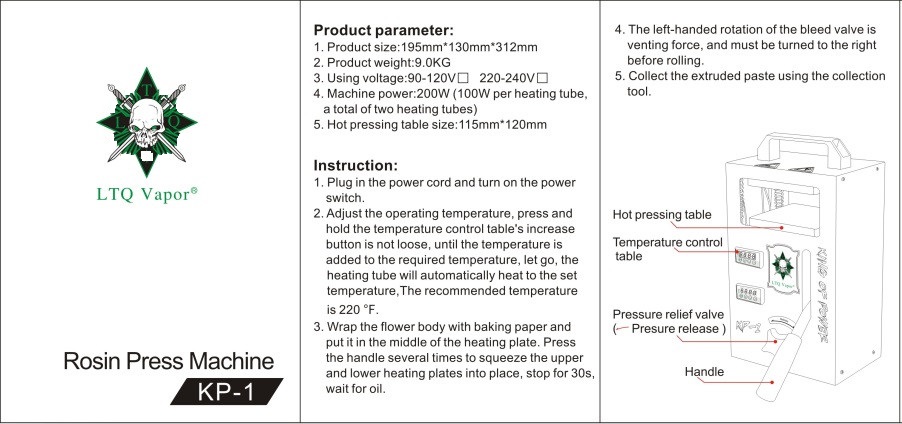LTQ KP-1 Rosin Press Machine - ismokvape--Purchase with Free Shipping!