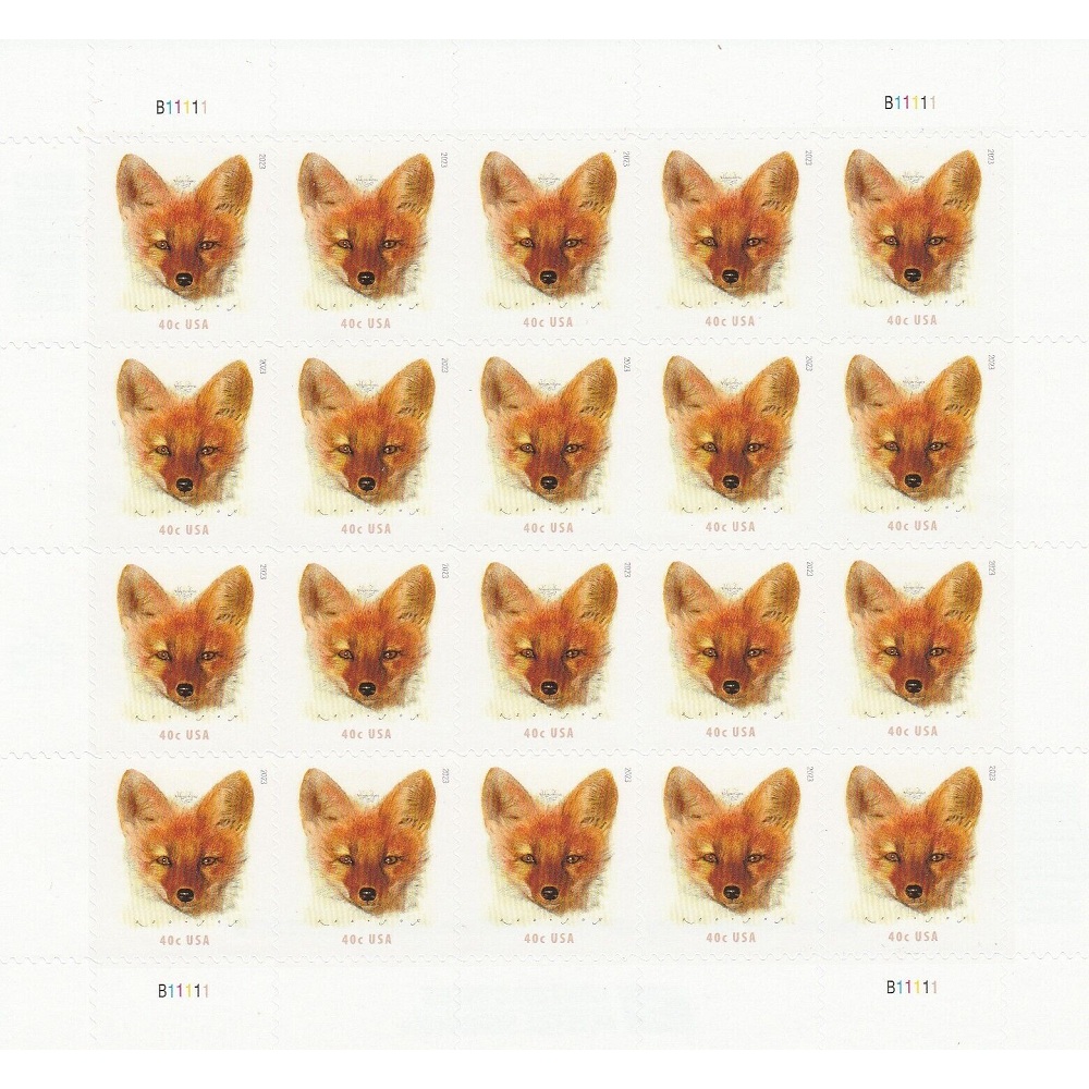 Red Fox 2023 - 5 Sheets / 100 Pcs