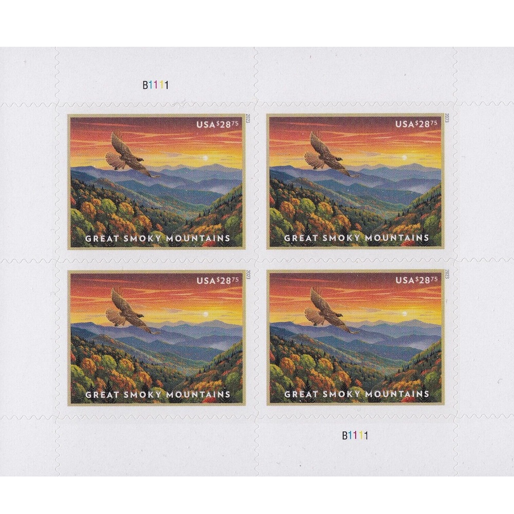 Great Smoky Mountains 2023 - 1 Sheet / 4 Pcs