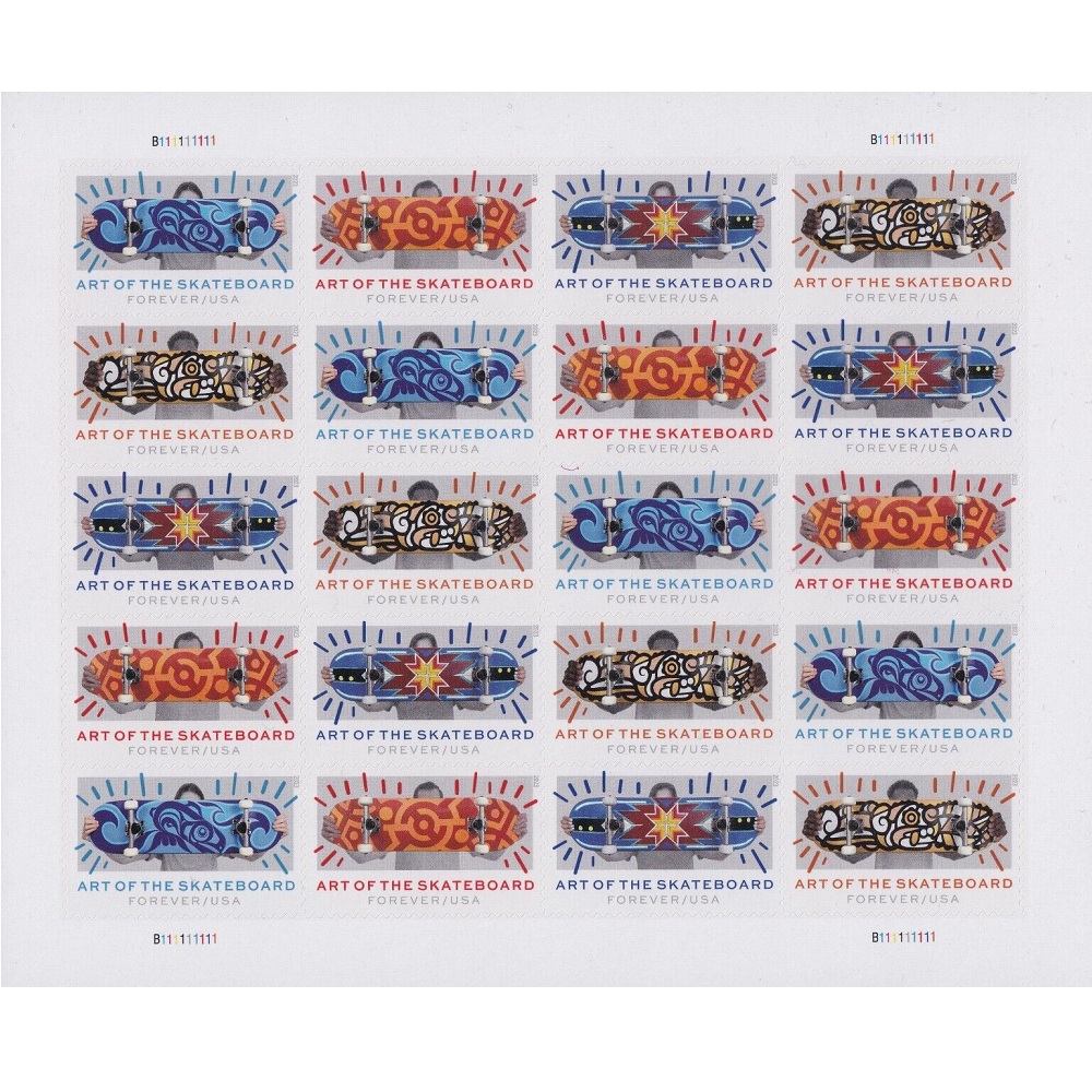 Art of the Skateboard 2023 - 5 Sheets / 100 Pcs