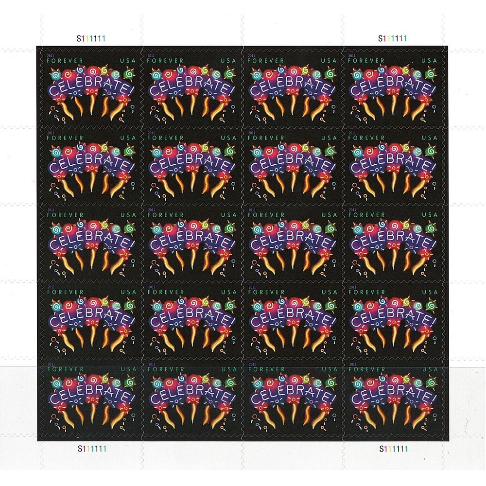 Celebrate 2011 - 5 Sheets / 100 Pcs