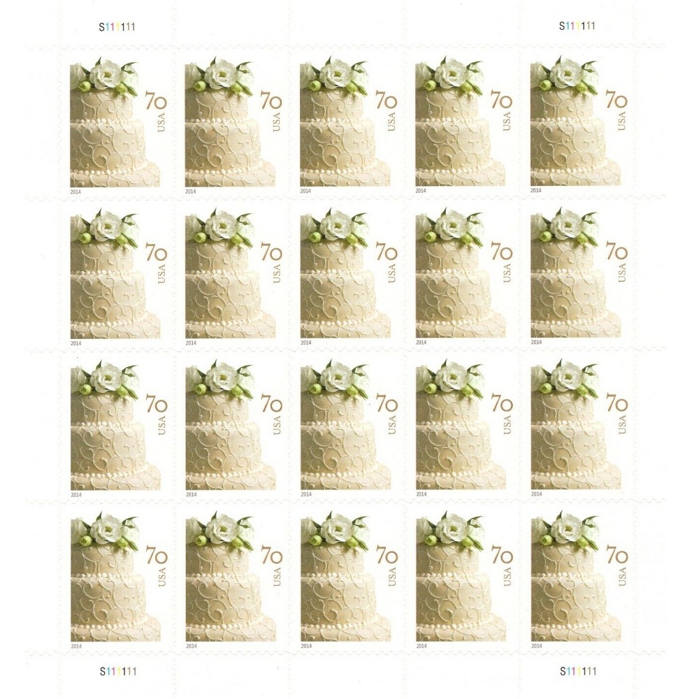 Wedding Cake 2014 - 5 Sheets / 100 Pcs