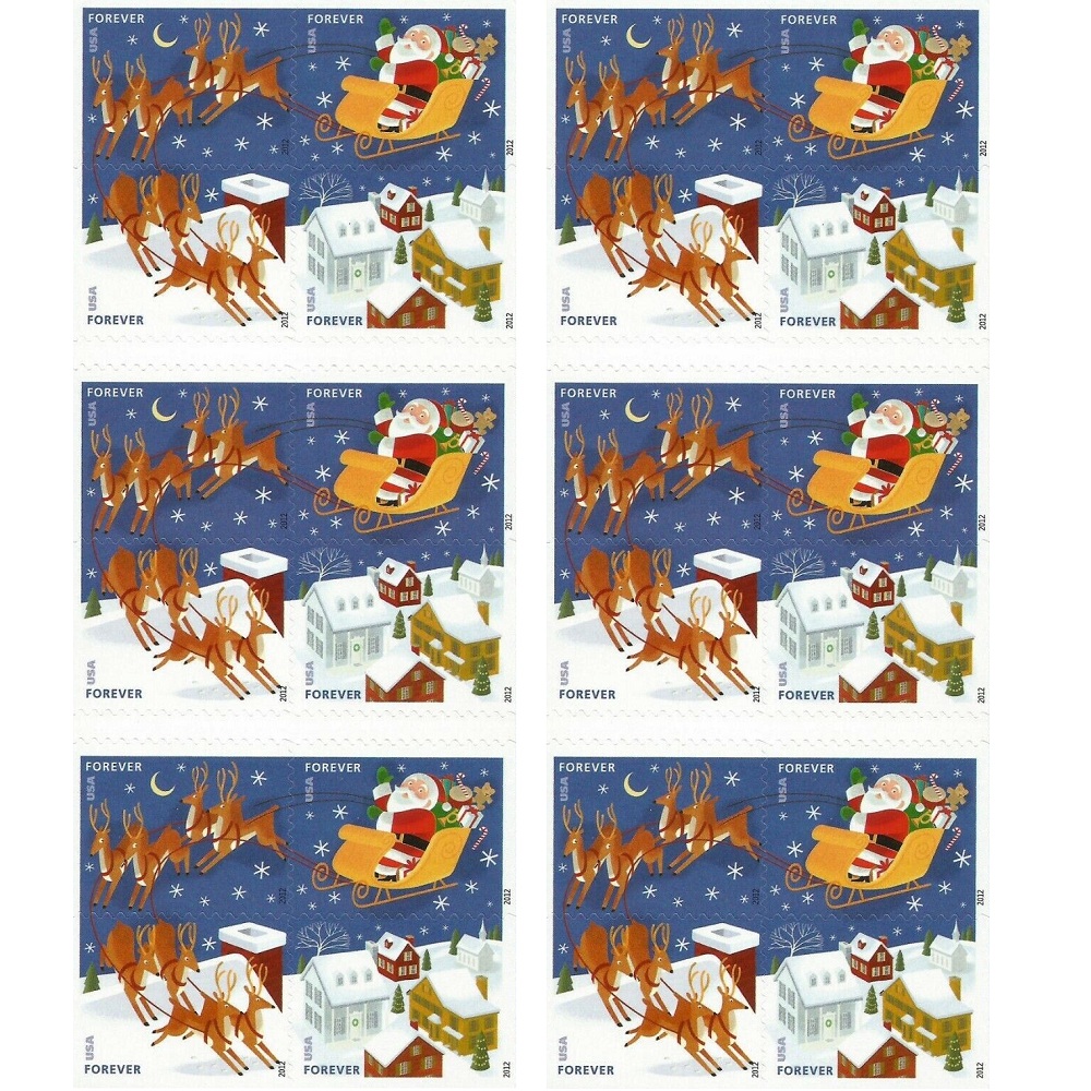 Santa and Sleigh 2012 - 5 Booklet / 100 Pcs