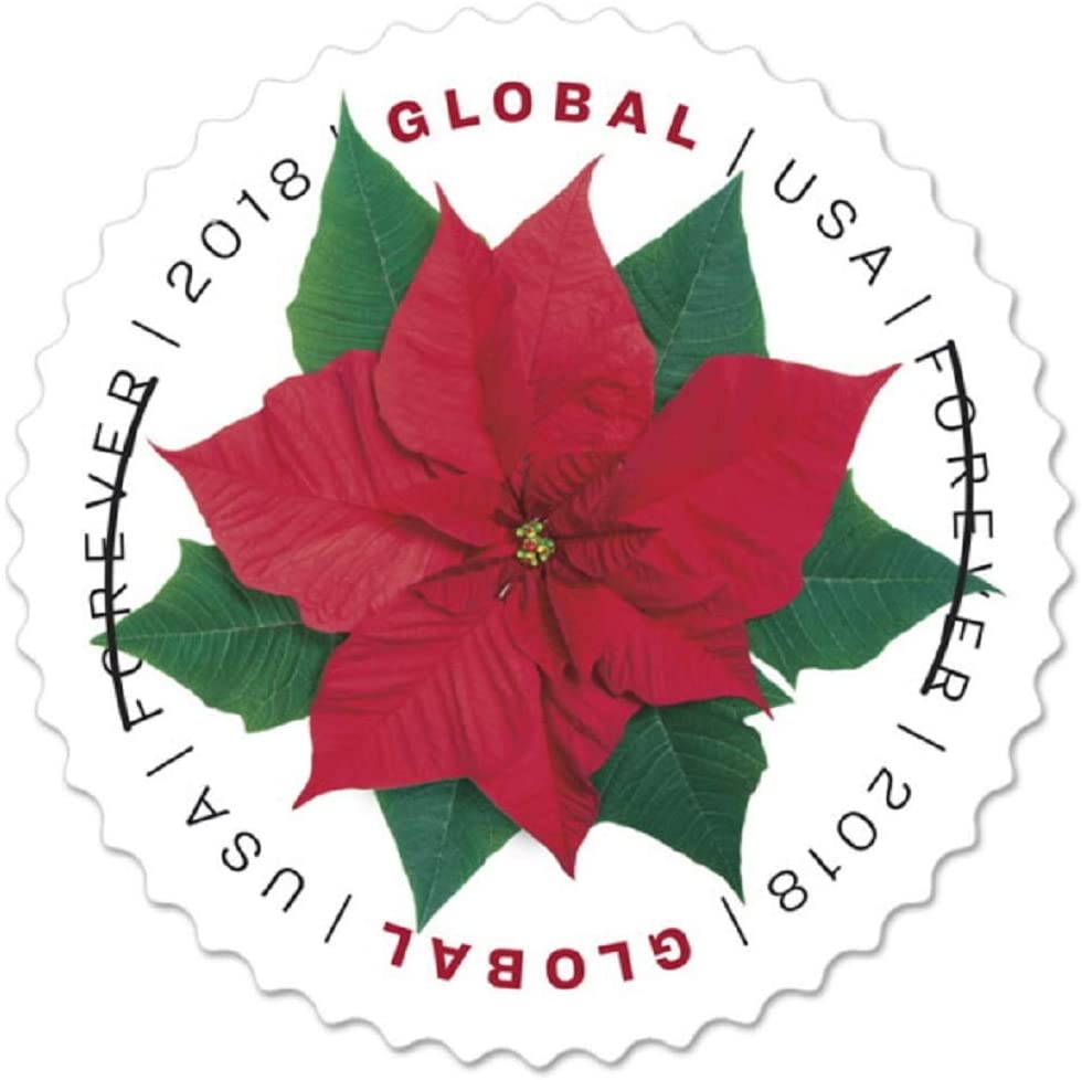 Global Poinsettia 2018 - 5 Sheets / 50Pcs