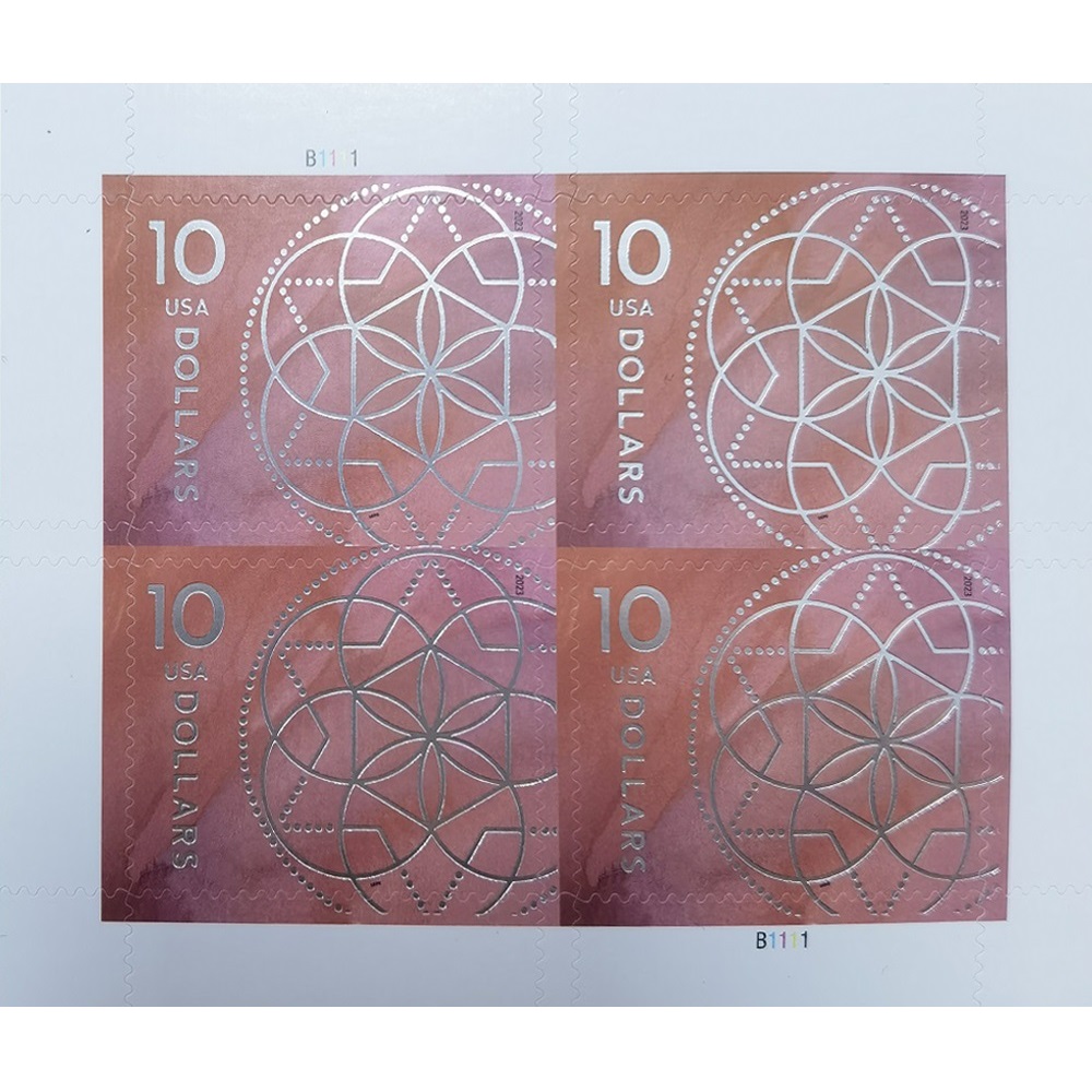 Floral Geometry 2023 - 1 Sheet / 4 Pcs