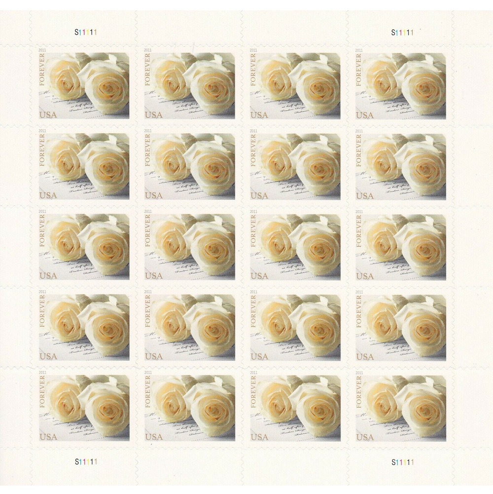 Wedding Roses 2011 - 5 Sheets / 100 Pcs