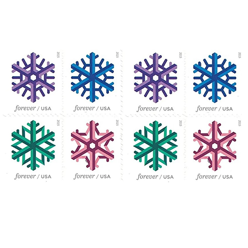 Geometric Snowflakes 2015 - 5 Booklets / 100 Pcs