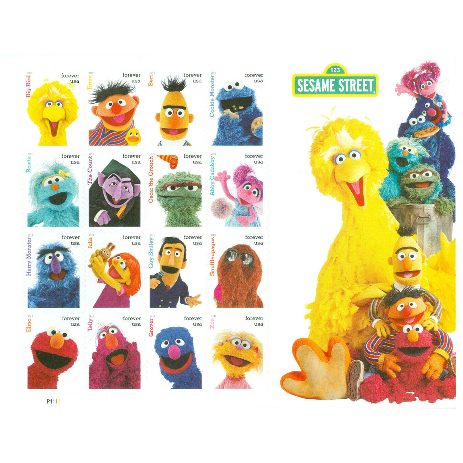 Sesame St 2019 - 5 Sheets / 80 Pcs