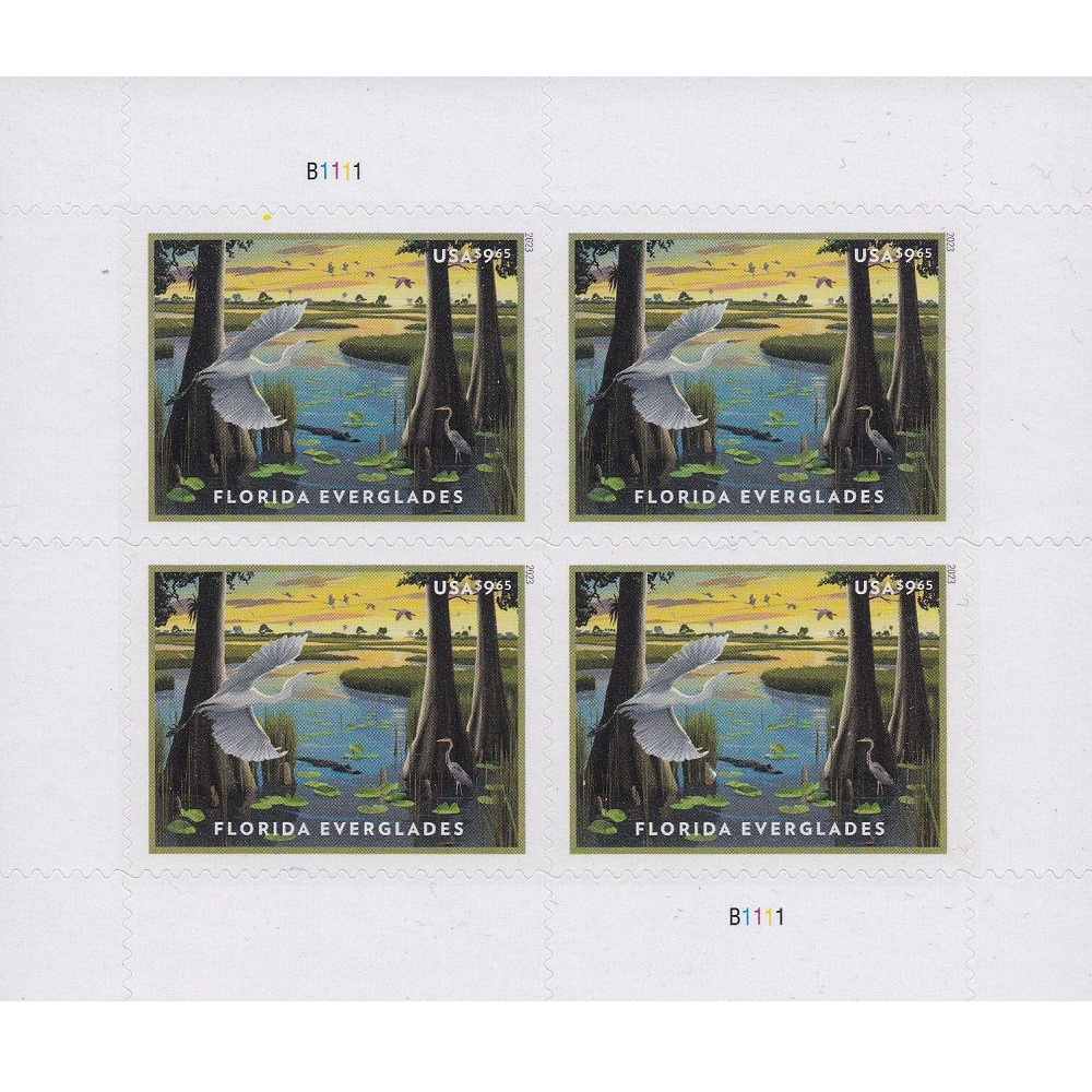 Florida Everglades 2023 - 1 Sheet / 4 Pcs