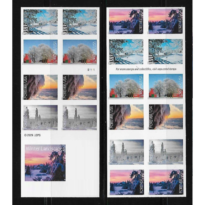 Winter Landscapes 2025- 5 Booklets / 100 Pcs