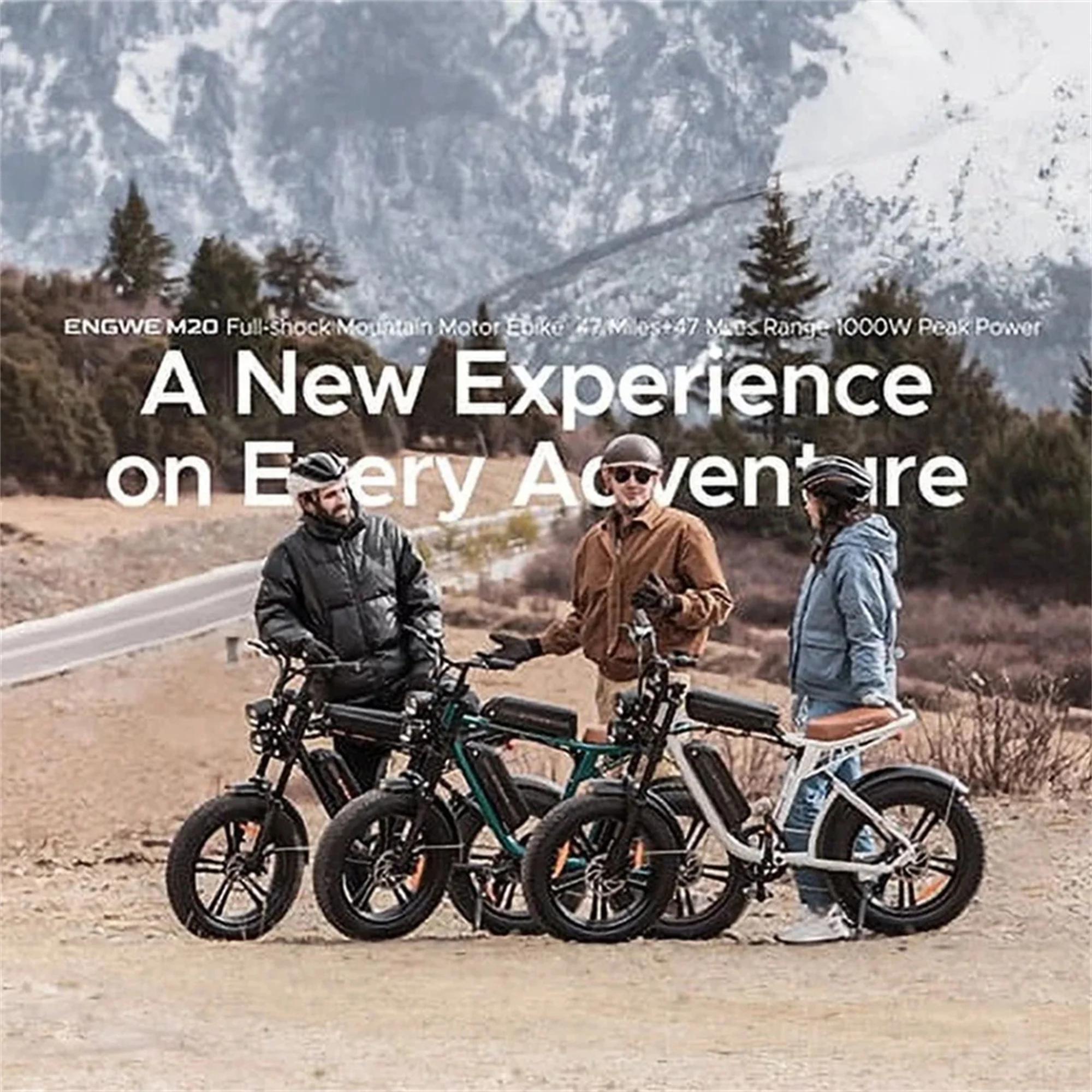 AKEZ 1000W Electric Bike for Adults, Retro-Style, 28mph, 94 Miles Range, 20′′x4.0′′ Fat Tires, Full Suspension, UL Certified