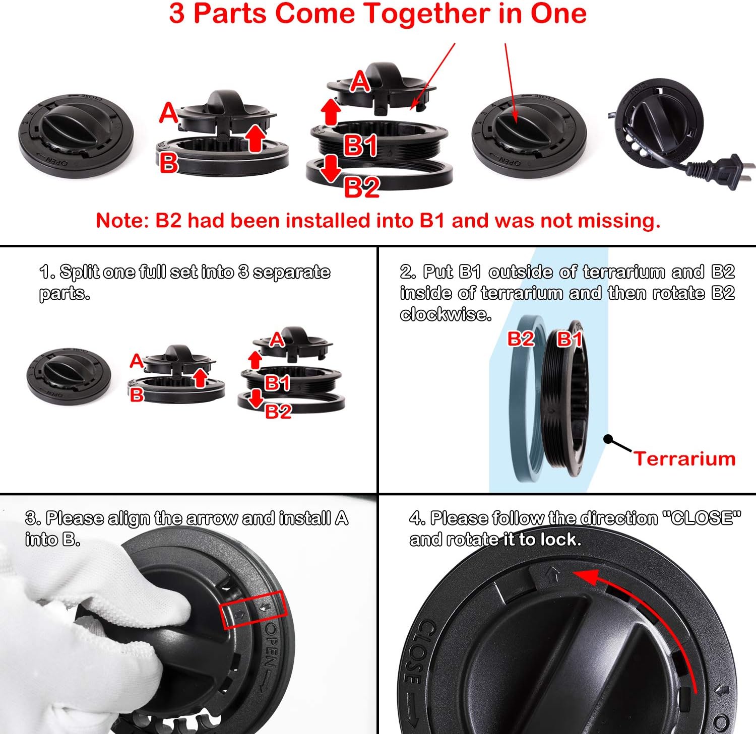 67Gallon Reptile Large Terrarium Upgrade Glass Front Opening Tank Sliding Door with Screen Ventilation Reptile Terrarium About 48