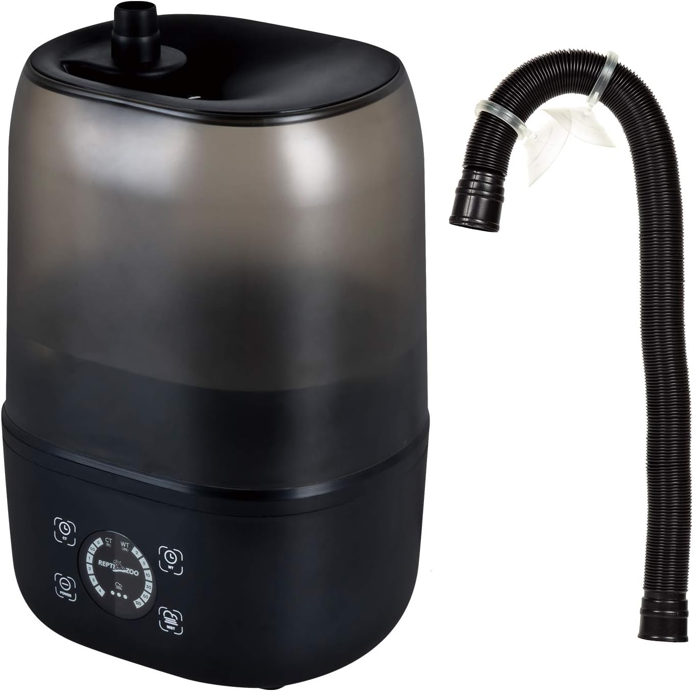 4L Reptile Fogger Mister Tank, Terrariums Digital Tank Timing Humidifier Smart Touch Screen Adjustable Fogger for Reptiles Amphibians Herps