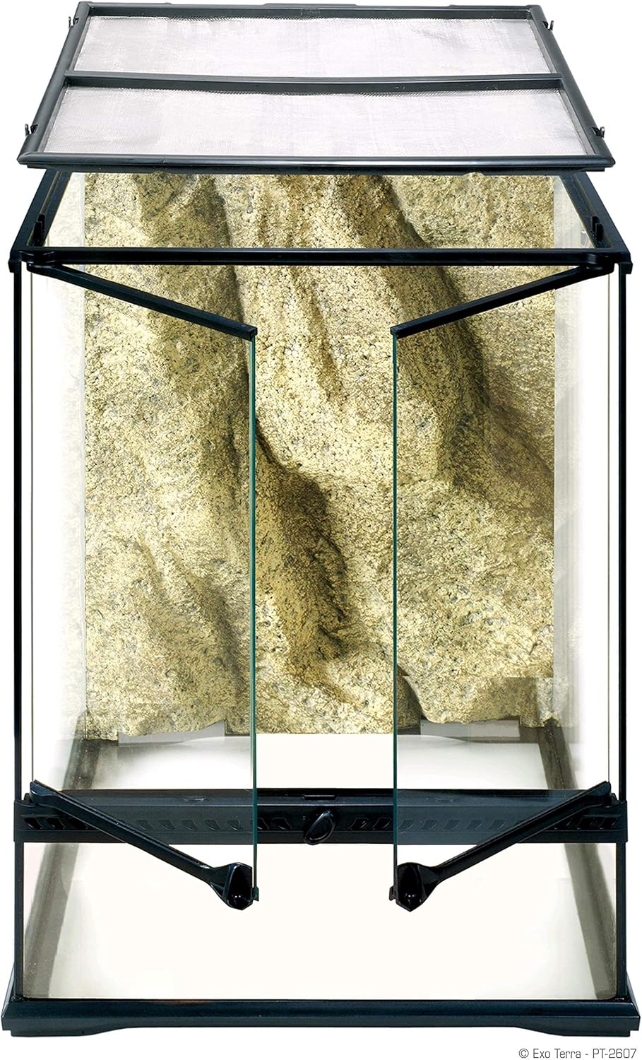 Glass Terrarium Kit, for Reptiles and Amphibians, Mini Wide, 12 x 12 x 12 Inches, PT2600A1