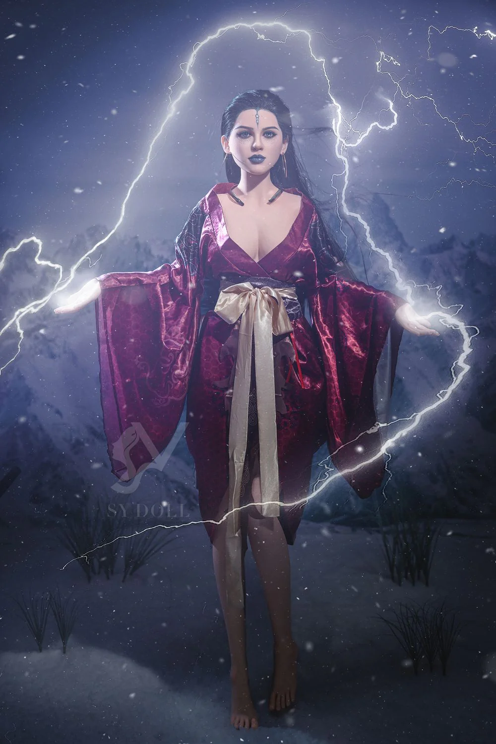 SY DOLL | 164cm ( 5.38' ) - Silicone Head - Game Cosplay Dark Series Big Breasts Sex Doll - Keira