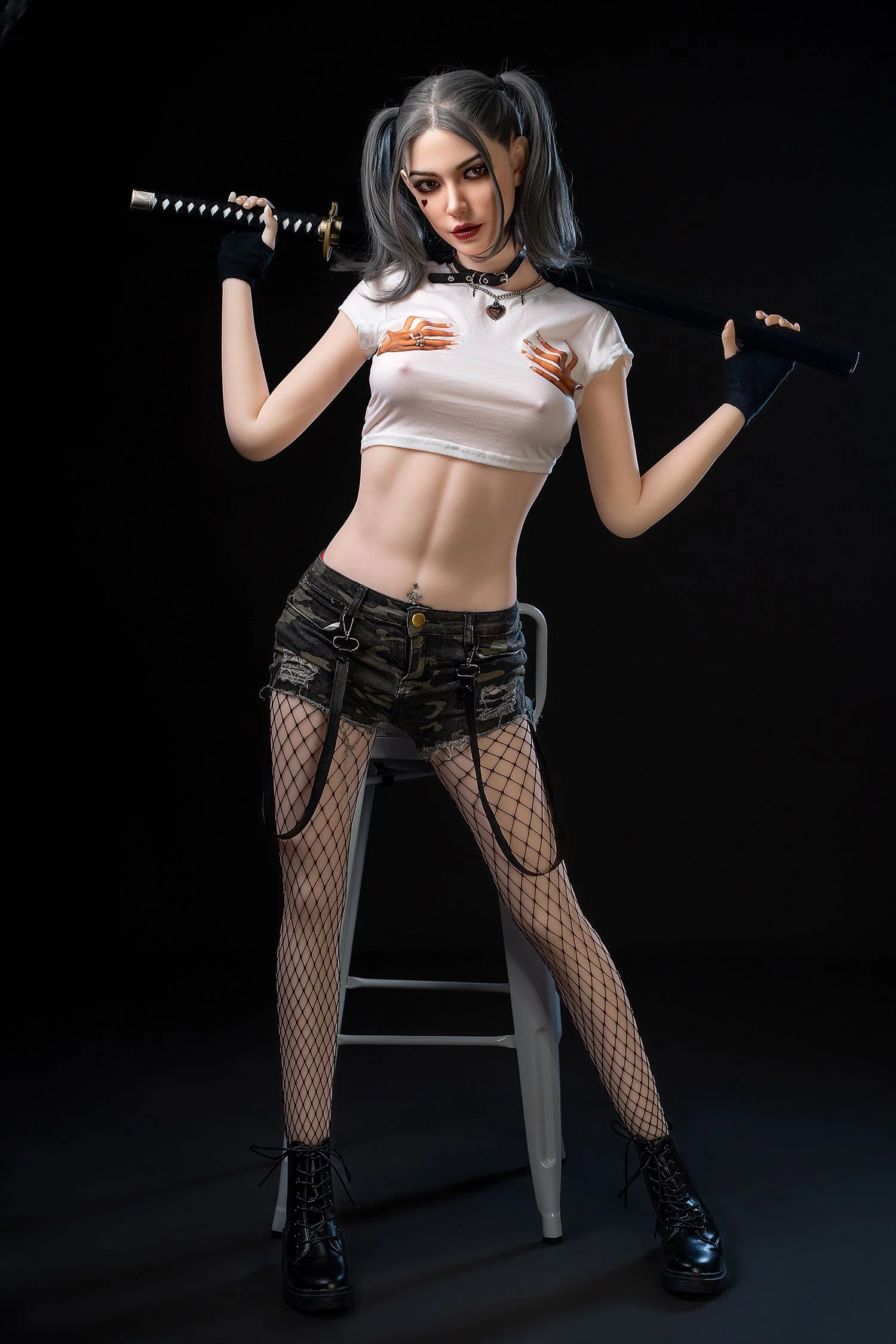 SY DOLL | 173cm(5.68')- Silicone Head - Harley Quinn Cosplay Sex Doll - Delia(4 styles)