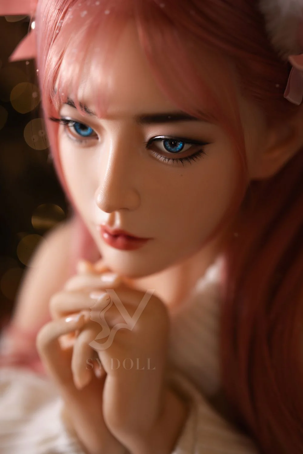 SY DOLL | 160cm(5.25')- Silicone Head - Realistic Pink-Hair Asian Cosplay Sex Doll - Foxy