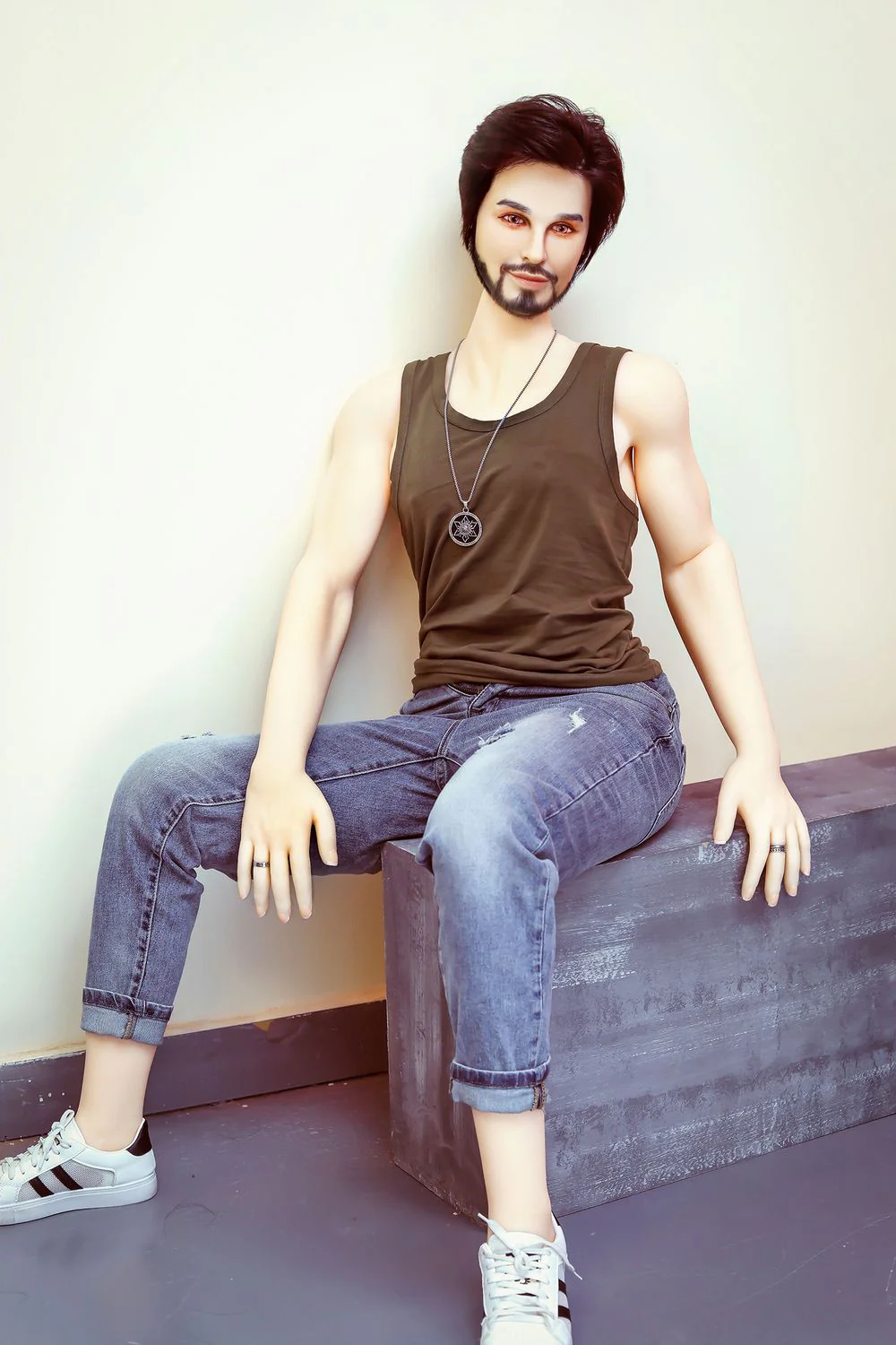 SY DOLL | 162cm(5.31')- Silicone Head - Mature Lifelike Muscular Gay Male Sex Doll - James