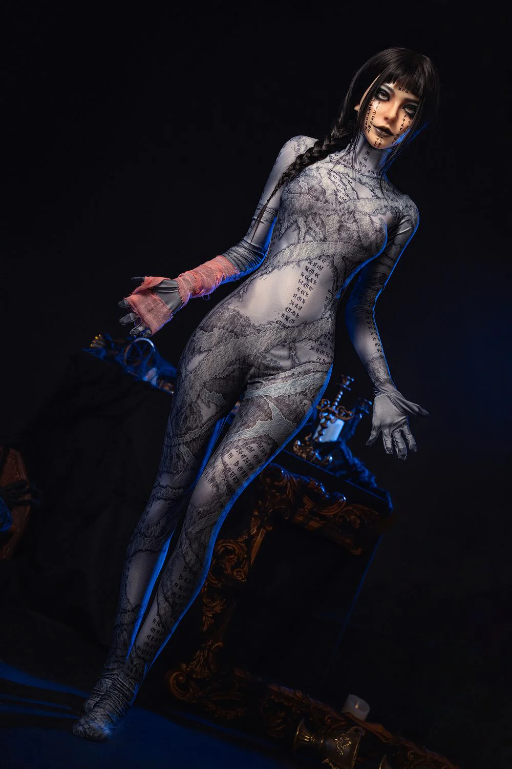 SY DOLL | 166cm (5'45) - Silicone Head - Striking Asian Gwen Cosplay Sex Doll - Blanche