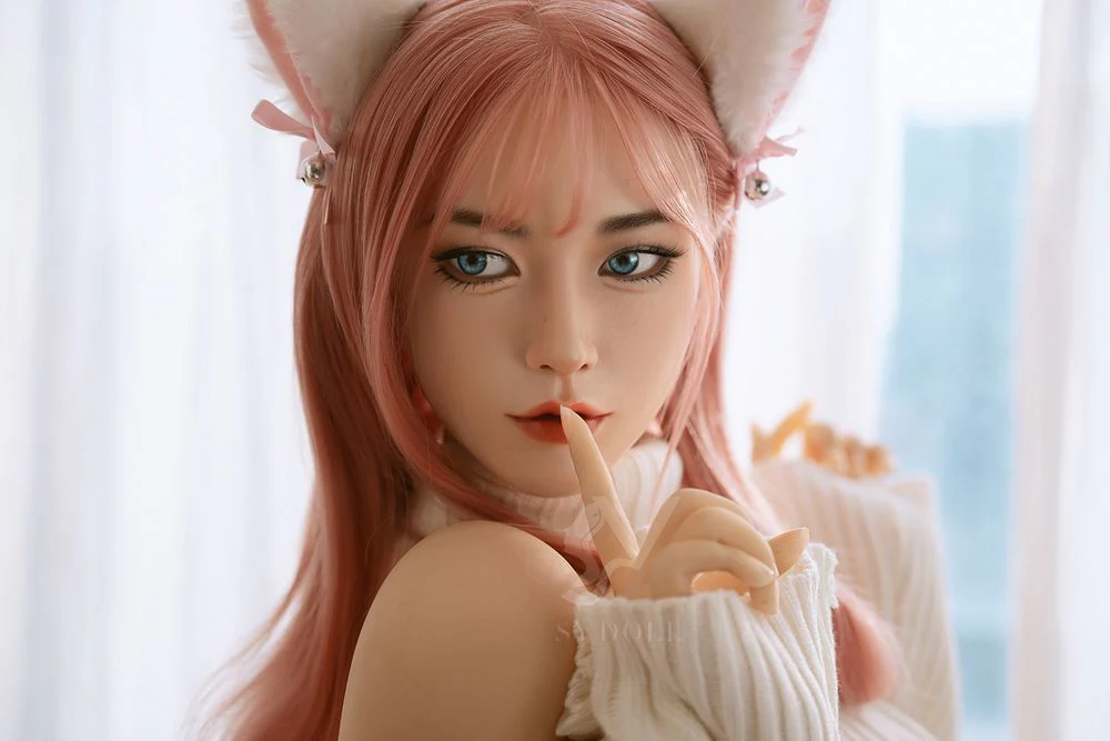 SY DOLL | 160cm(5.25')- Silicone Head - Realistic Pink-Hair Asian Cosplay Sex Doll - Foxy