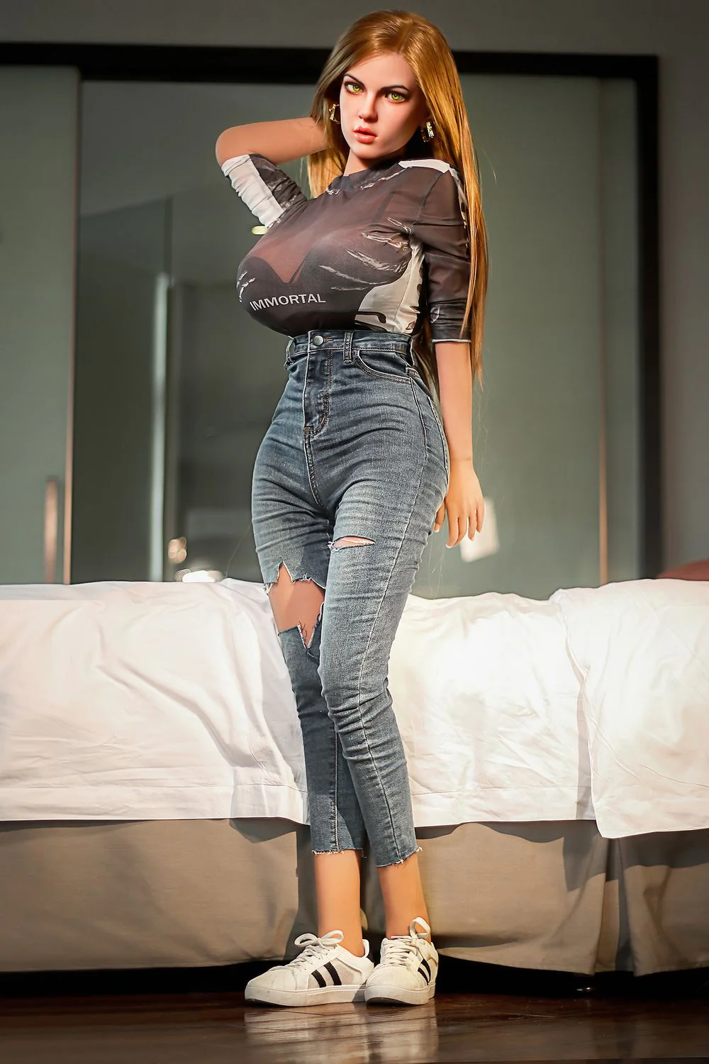 SY DOLL | 158cm (5'18) Silicone Head Realistic Big Breasts Sex Doll - Edna