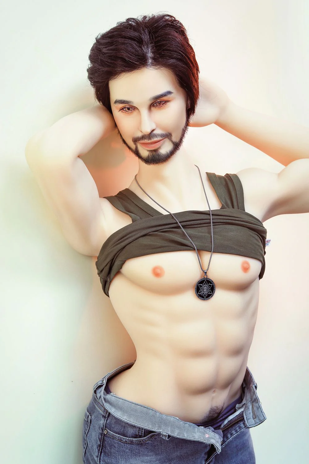 SY DOLL | 162cm(5.31')- Silicone Head - Mature Lifelike Muscular Gay Male Sex Doll - James