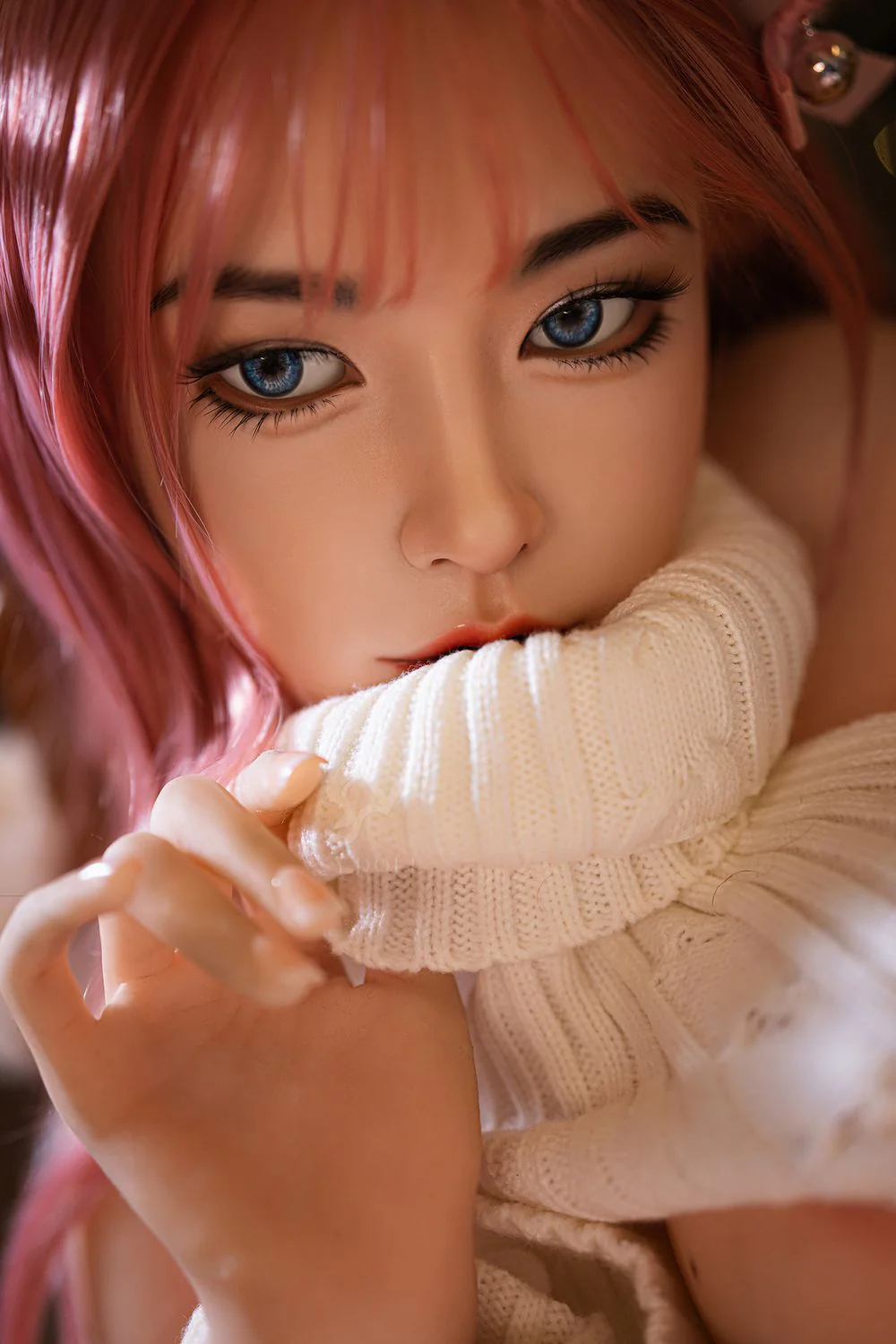 SY DOLL | 160cm(5.25')- Silicone Head - Realistic Pink-Hair Asian Cosplay Sex Doll - Foxy