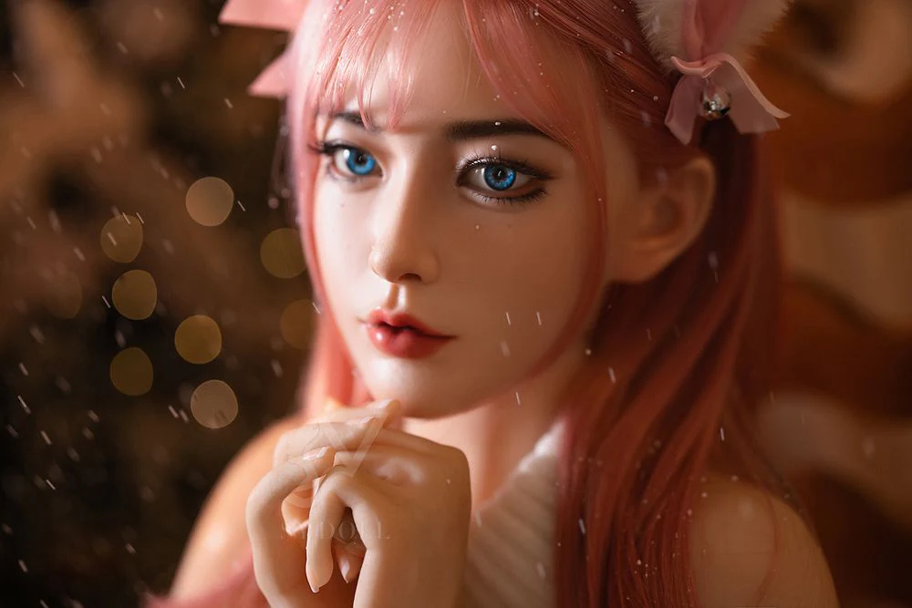SY DOLL | 160cm(5.25')- Silicone Head - Realistic Pink-Hair Asian Cosplay Sex Doll - Foxy