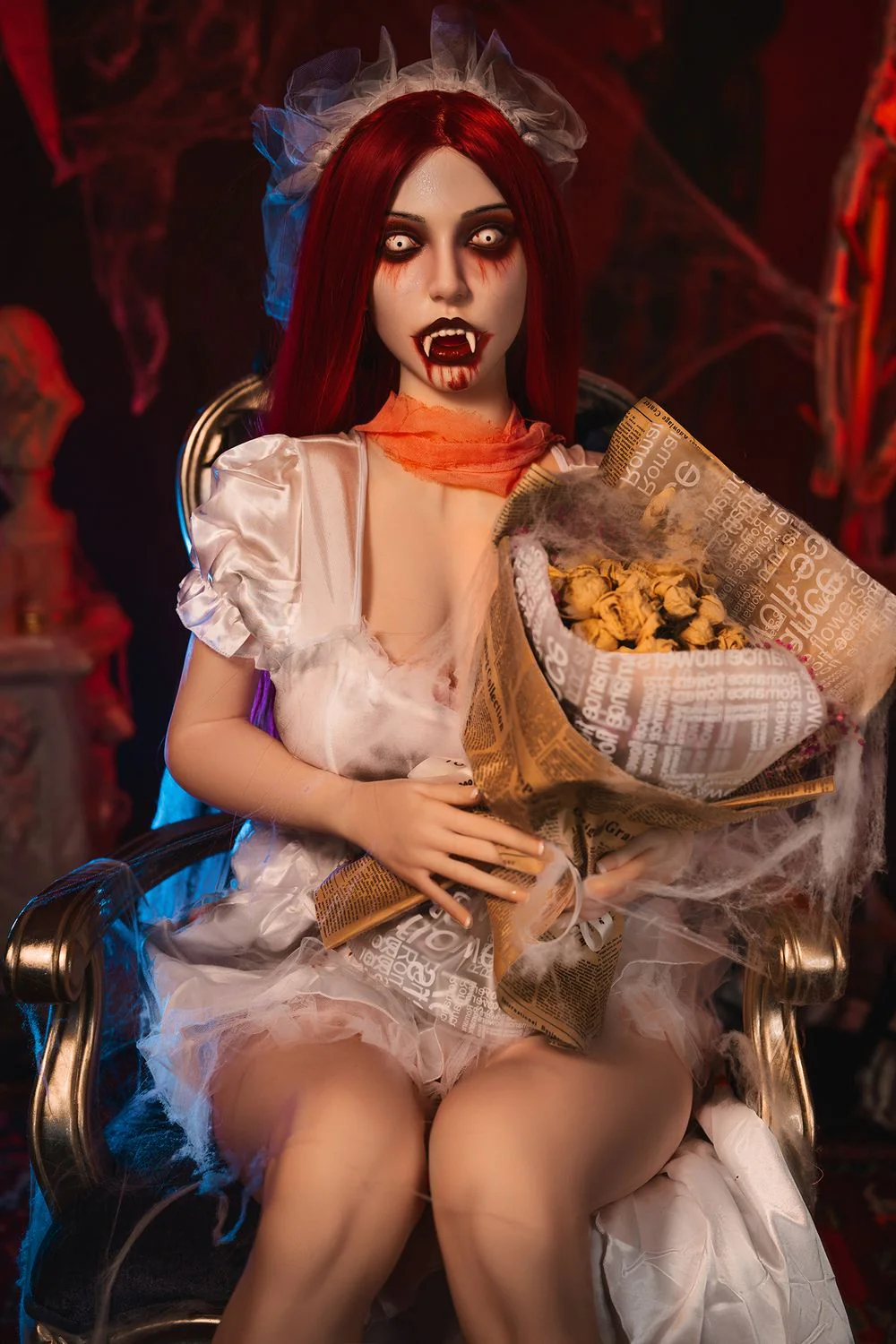 SY DOLL | 169cm ( 5'54) Silicone Head Halloween Corpse Bride Cosplay Sex Doll - Katherin