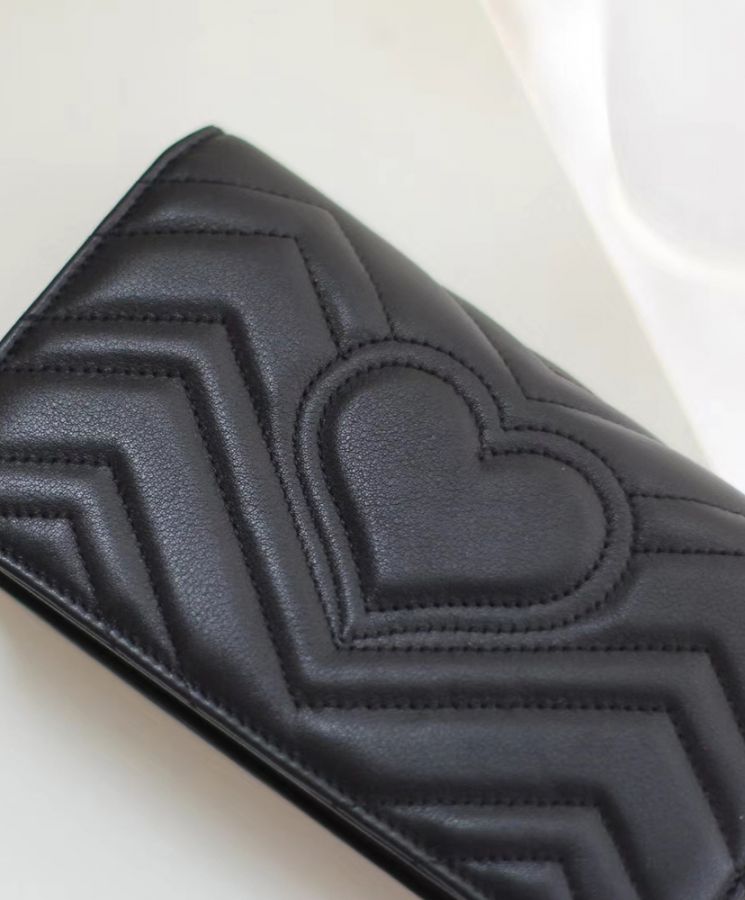 Gucci Marmont GG Mini Quilted Black Leather Cross Body Bag 488426 Black