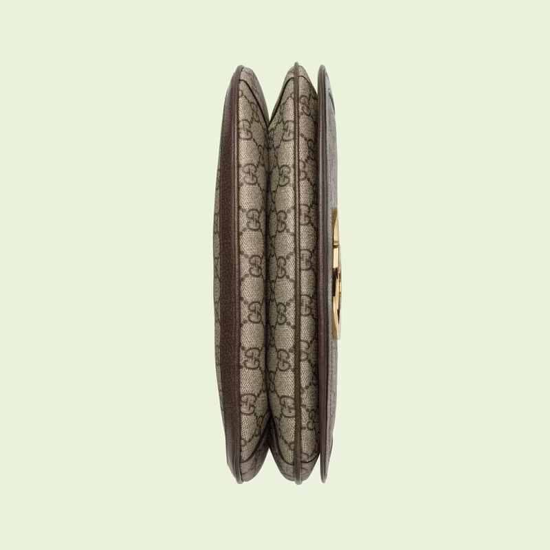 Gucci Medium Shoulder Bag With Round Interlocking G 699210 Dark Coffee