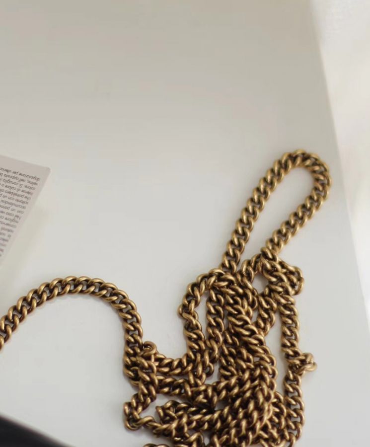 Gucci Marmont GG Mini Quilted Black Leather Cross Body Bag 488426 Black