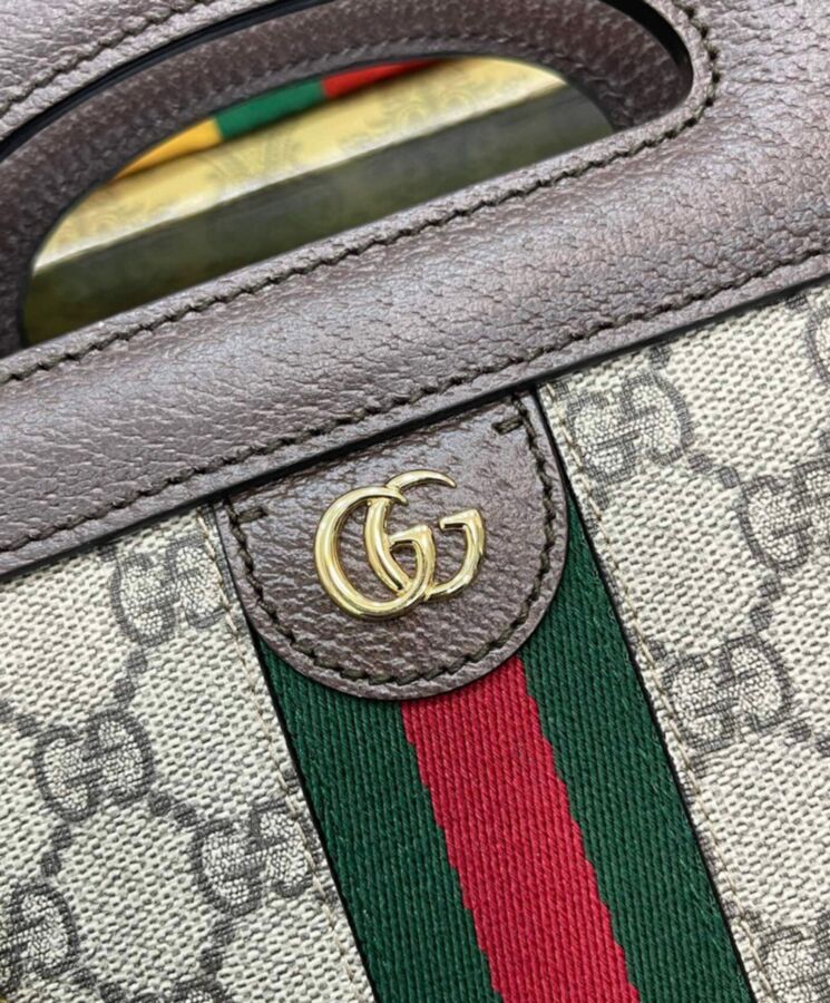 Gucci Ophidia Small Tote With Web 693724 Dark Blue