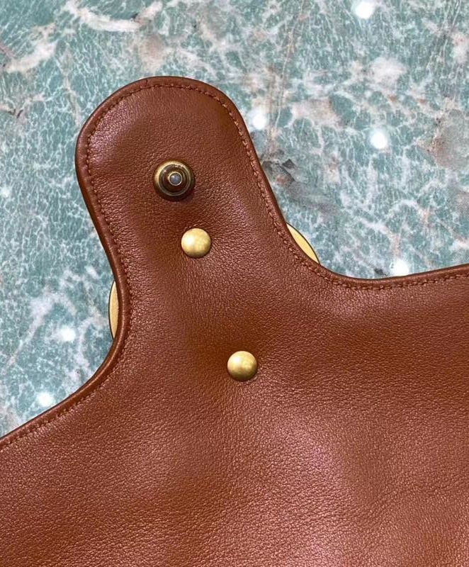 Gucci GG Marmont Small Matelasse Shoulder Bag 443497 Coffee