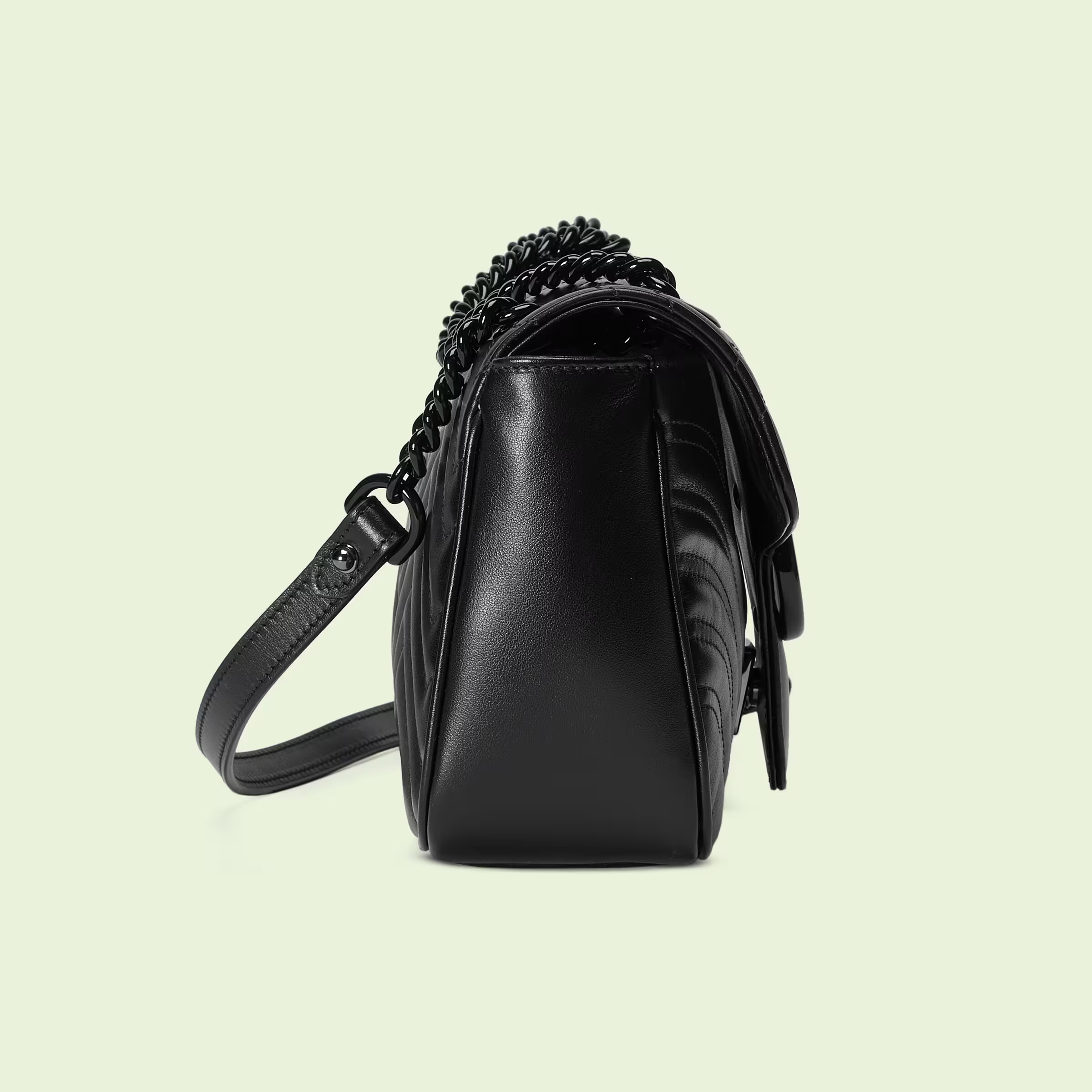 Gucci Marmont small shoulder bag - Black Leather